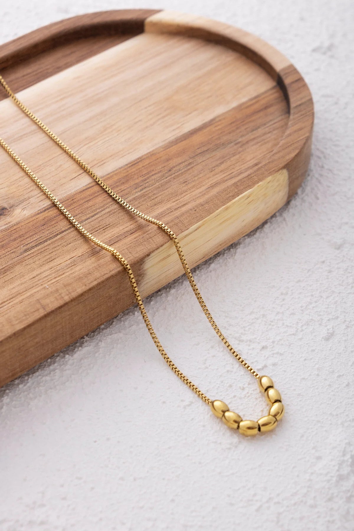 Çelik Topçuklu Zincir Kolye Kararmaz