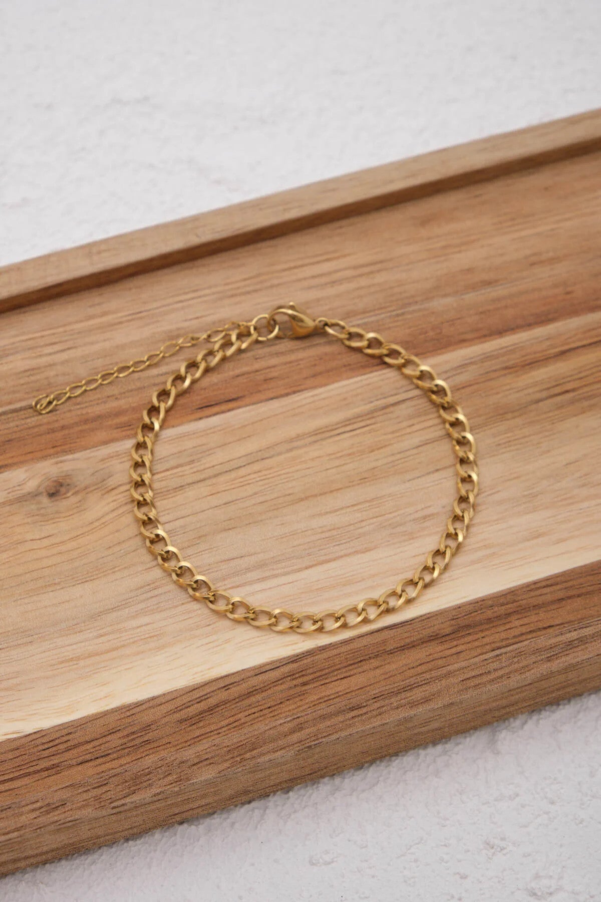 Çelik Klasik Forse Zincir Bileklik Kararmaz 17+4cm & 21cm 4mm