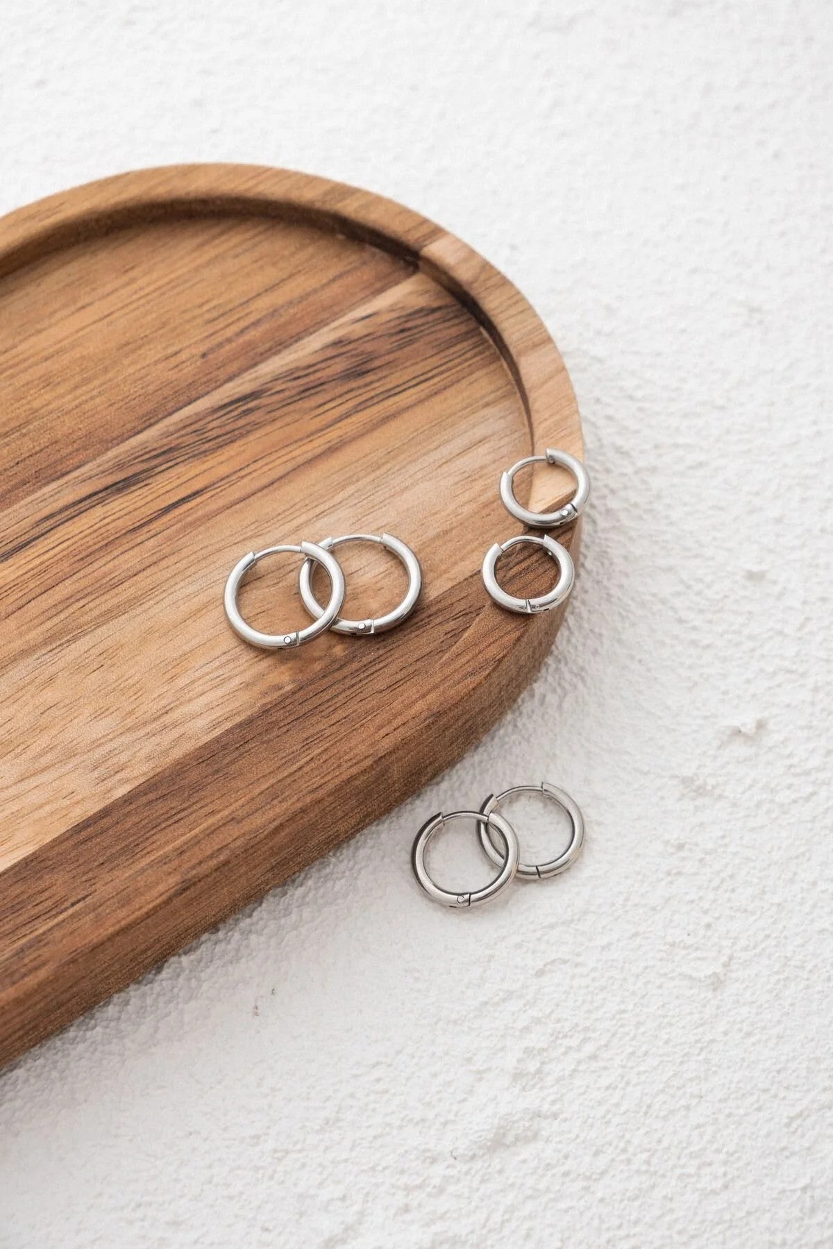 Çelik Halka Küpe Kararmaz 3 Boy 1.2cm-1.4cm-1.6cm Gümüş Kaplama