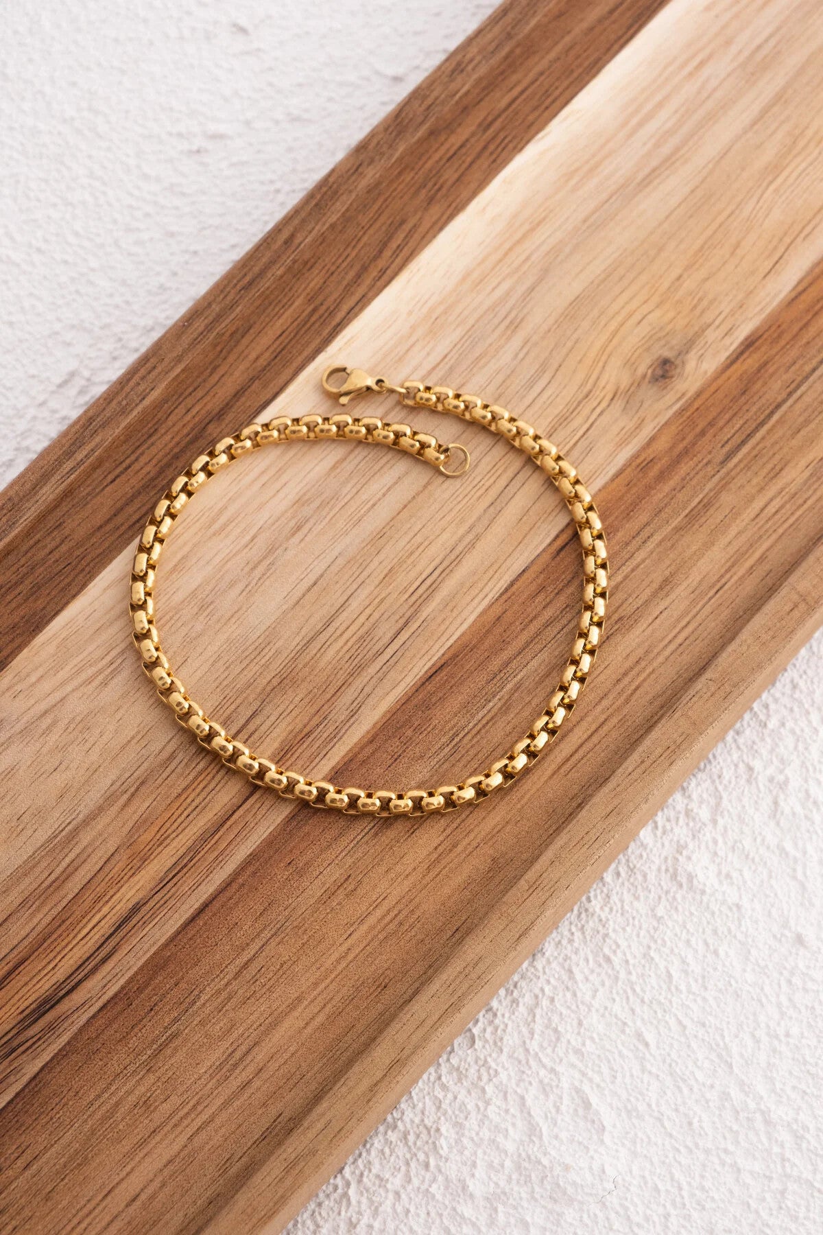 Çelik Top Zincir Halhal Günlük Kullanıma Uygun Yuvarlak Halka Zincir Halhal 3mm 22cm 3cm