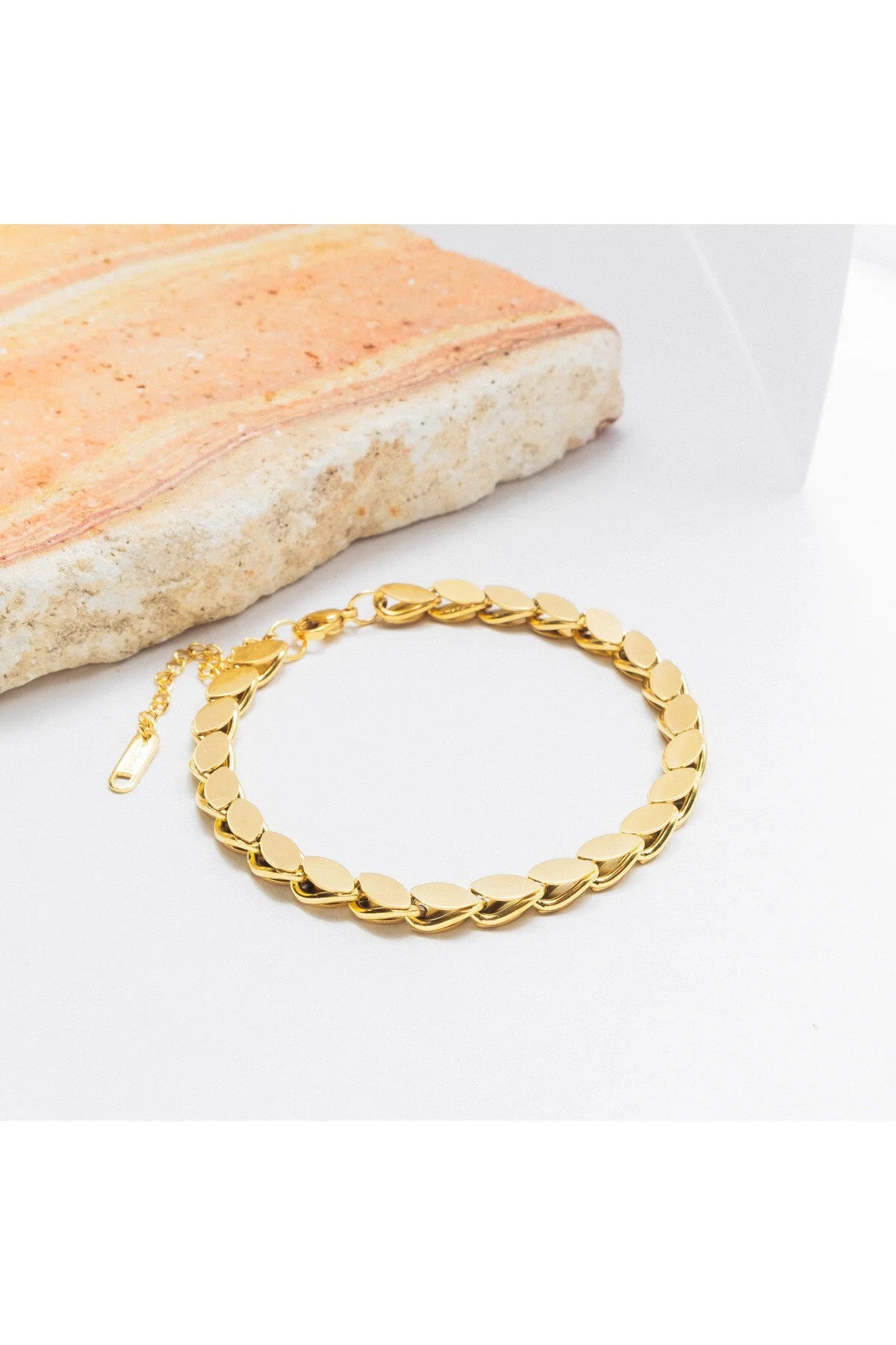 Çelik Arpa Zincir Bileklik Kararmaz