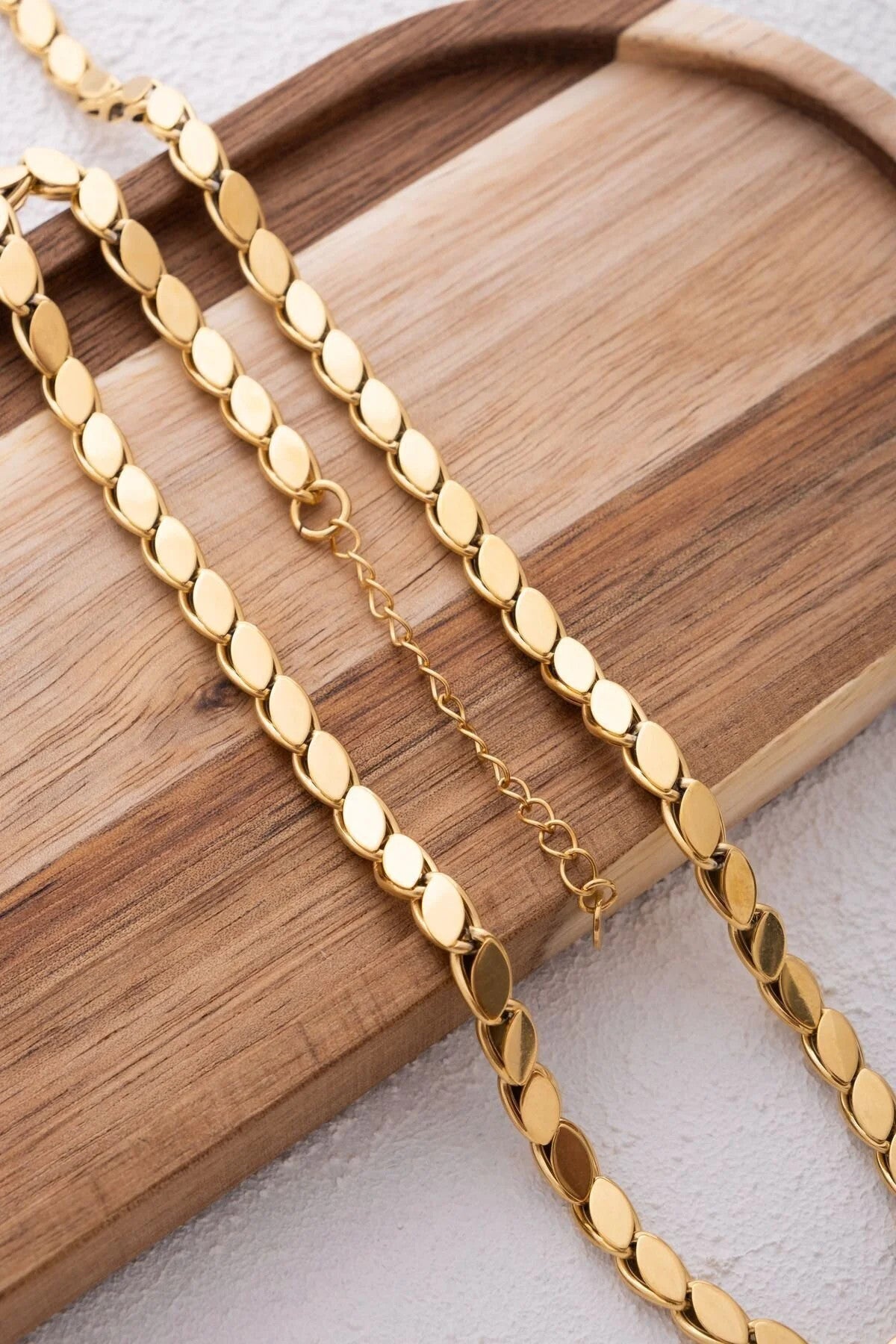 Çelik Arpa Zincir Kolye Kararmaz 60cm 5mm