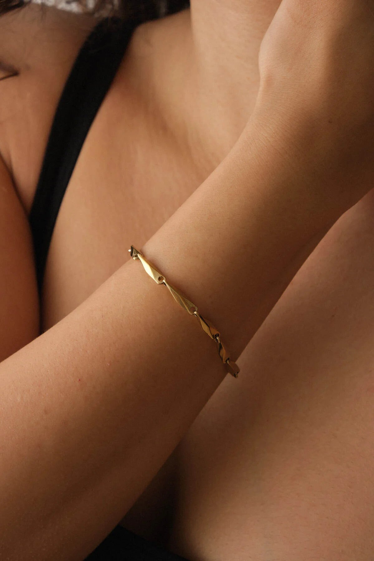 Çelik Küp Üçgen Zincir Bileklik Unisex Kararmaz 17+4cm & 21cm 4mm Günlük Kullanıma Uygun