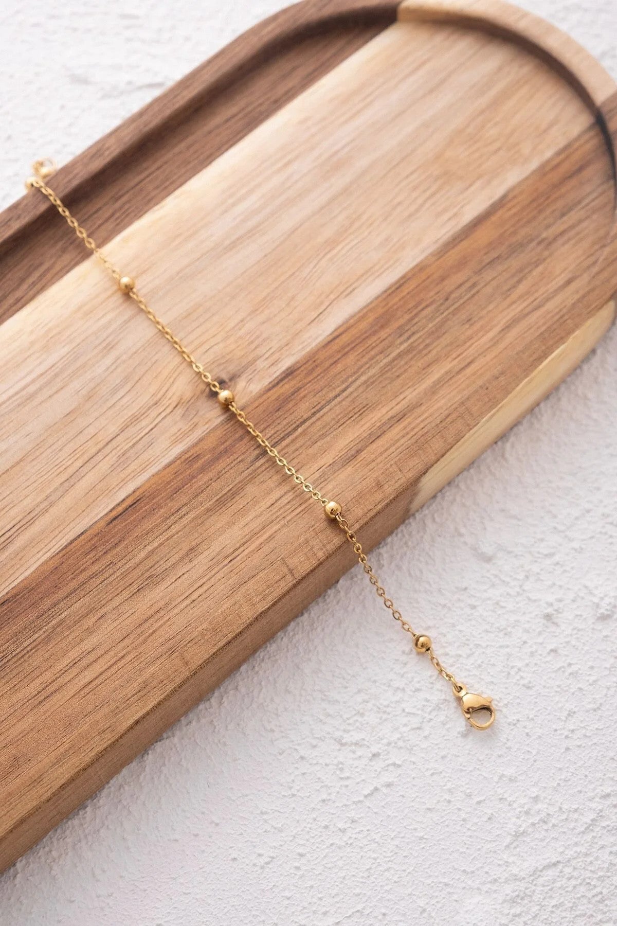 Çelik Dorika Halhal Top Zincir Halhal Denizde Yazın Günlük Kullanıma Uygun Kararmaz 1mm 22cm+4cm