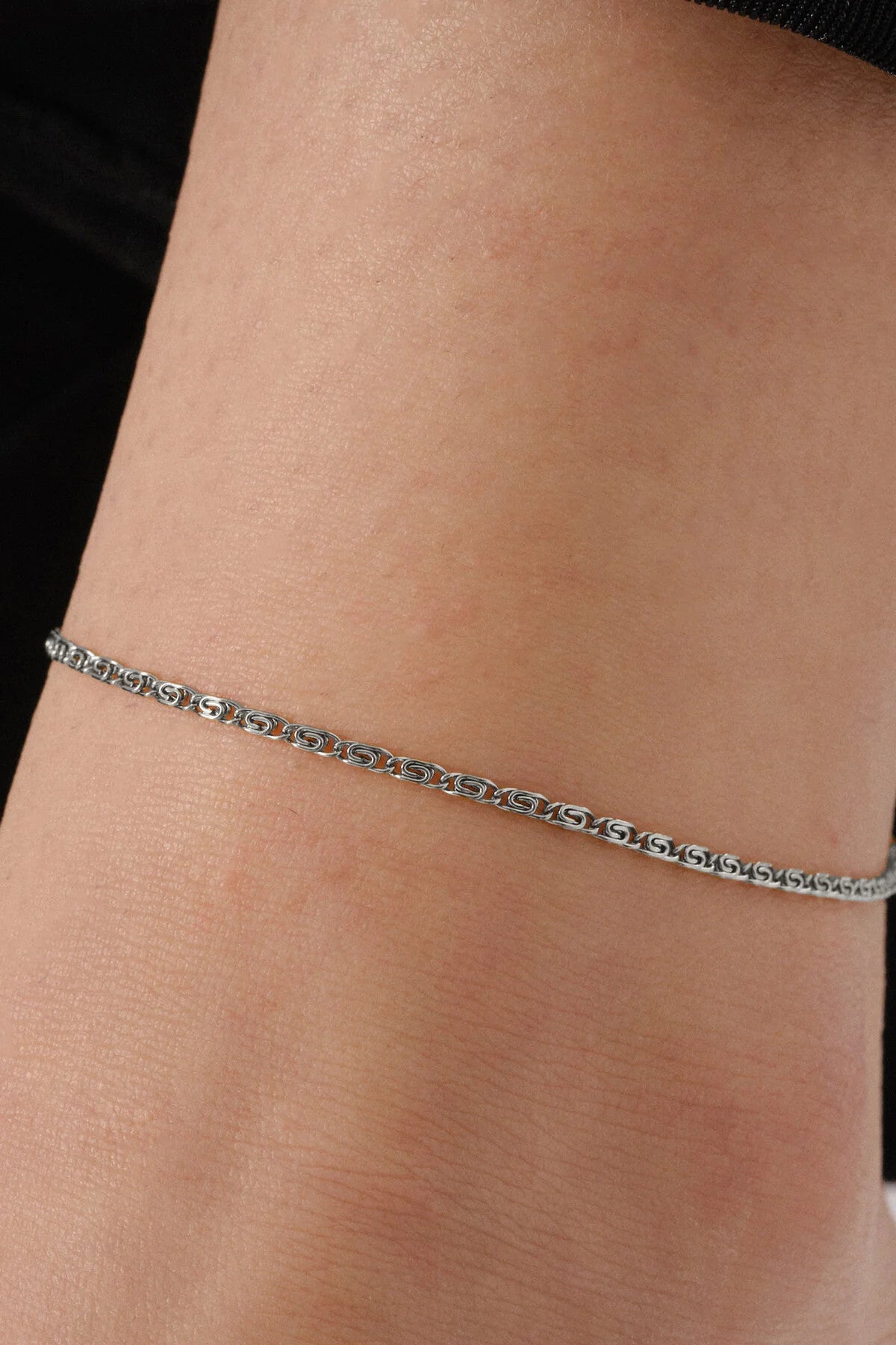 Çelik İnce Ataç Model Zincir Halhal Minimal Zincir Salyangoz Kararmaz 2mm 22+4cm