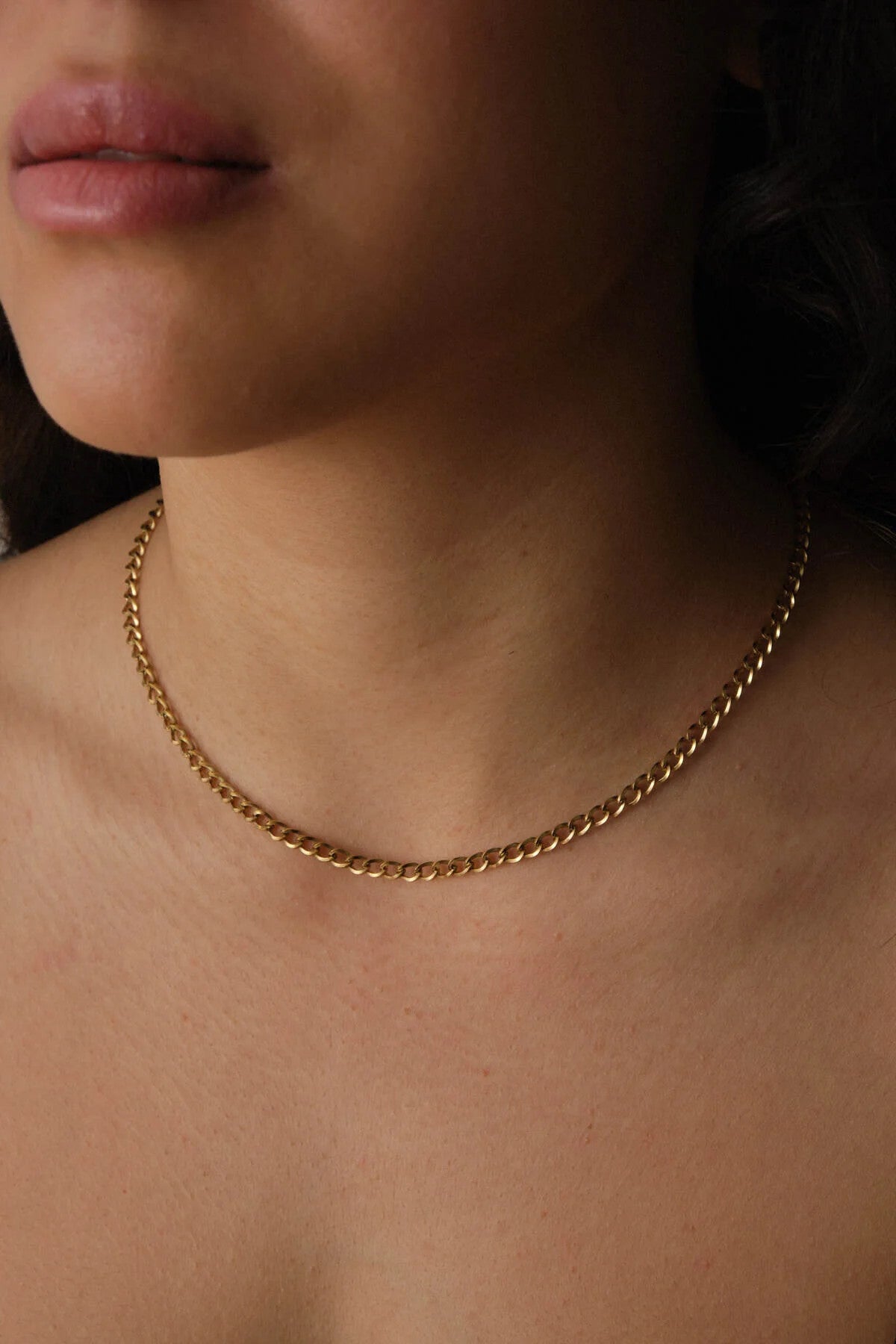 Çelik Klasik Forse Zincir Kolye 4mm Kararmaz