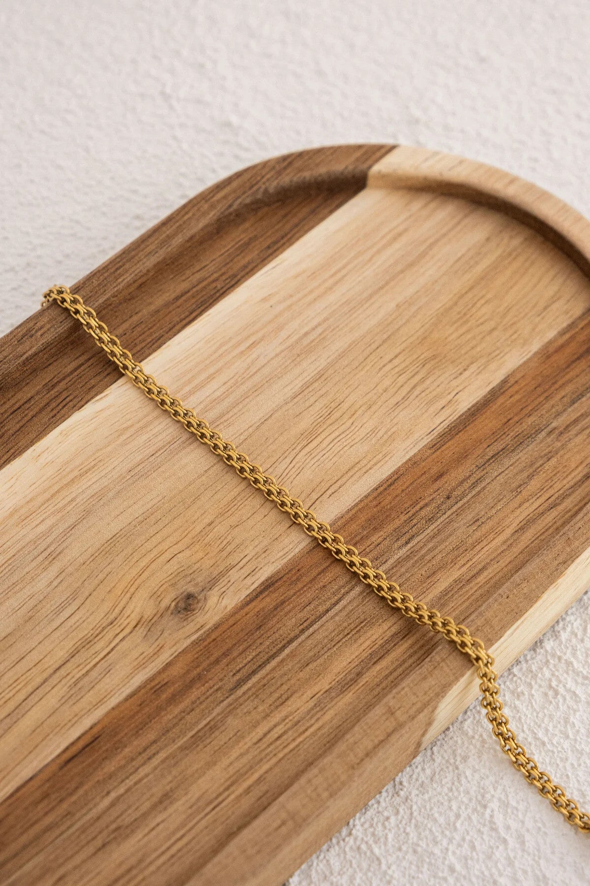 Çelik Örme Zincir Halhal Günlük Kullanıma Uygun İç İçe Geçmeli Klasik Forse Halhal 3mm 22cm+4cm