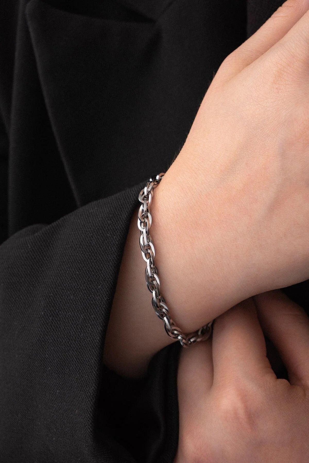 Çelik Sarmal Burgu Bileklik Kararmaz 18cm+5cm