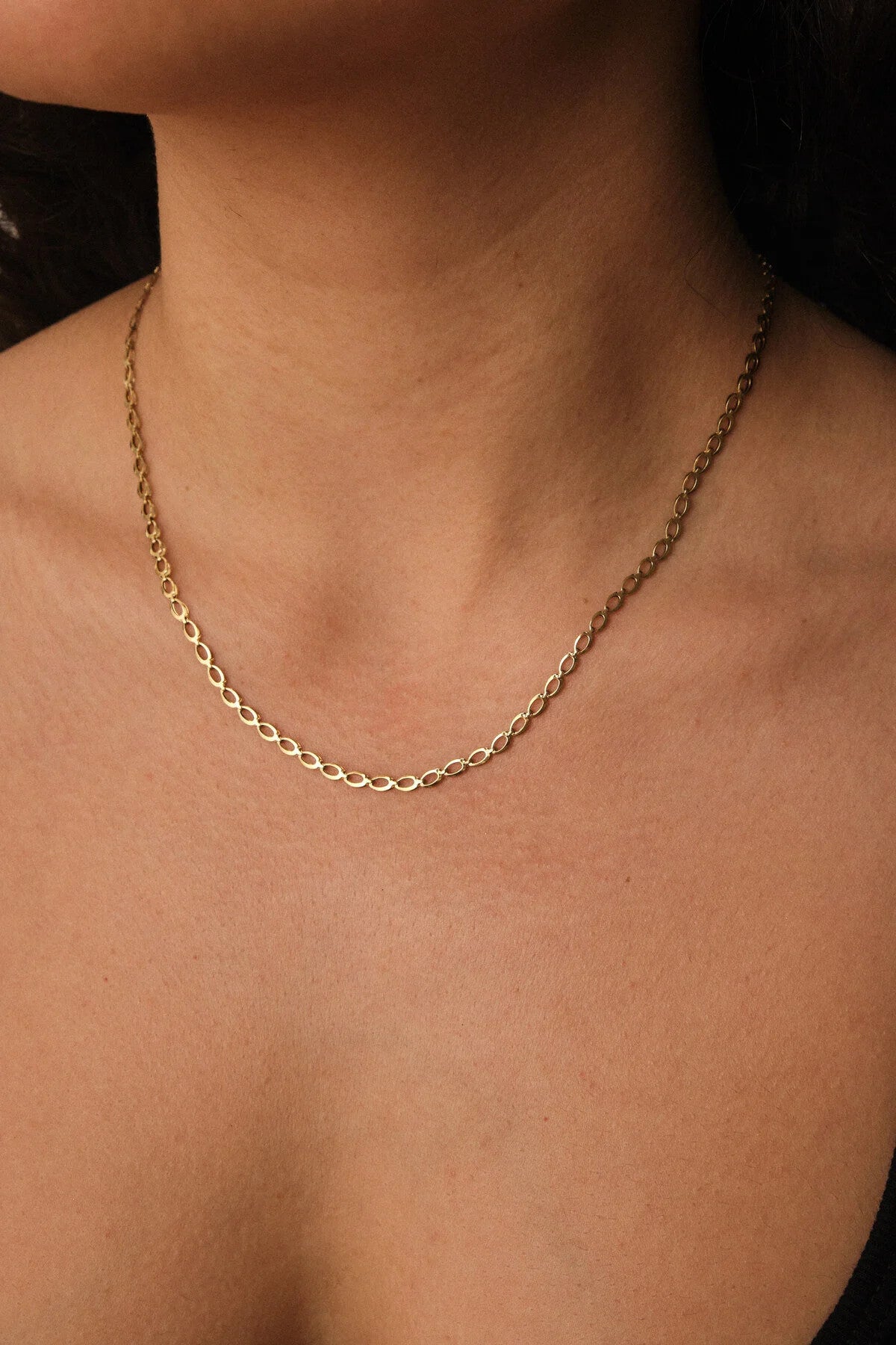 Çelik Arpa Kolye Buğday Zincir Kolye 3mm Kararmaz