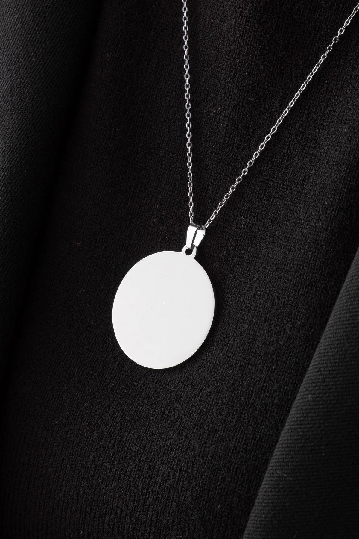 Çelik Çember Kolye Kararmaz Yuvarlak Künye