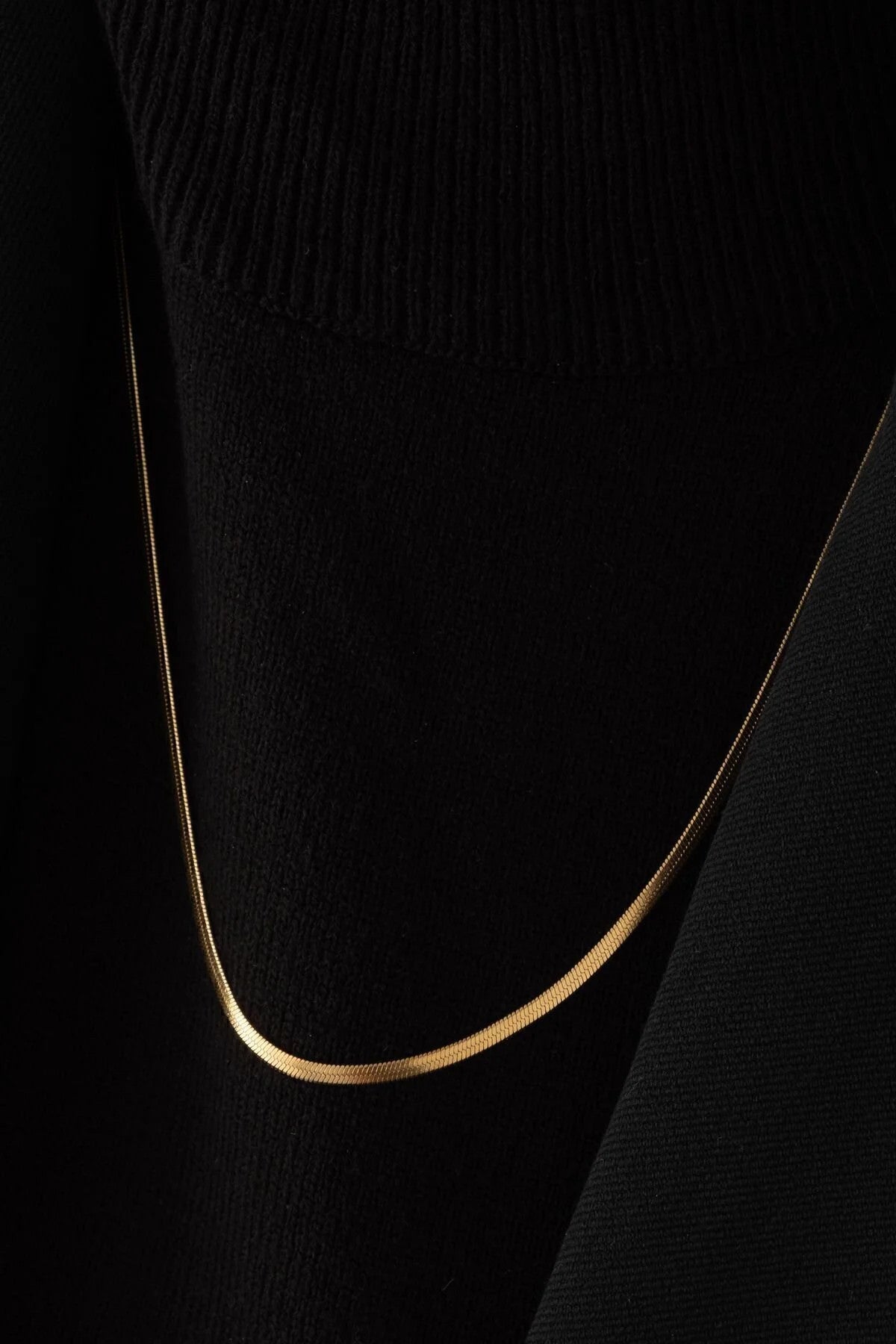 Çelik Ince Italyan Zincir Balık Sırtı Yılan Kolye Kararmaz 60cm/3mm Unisex