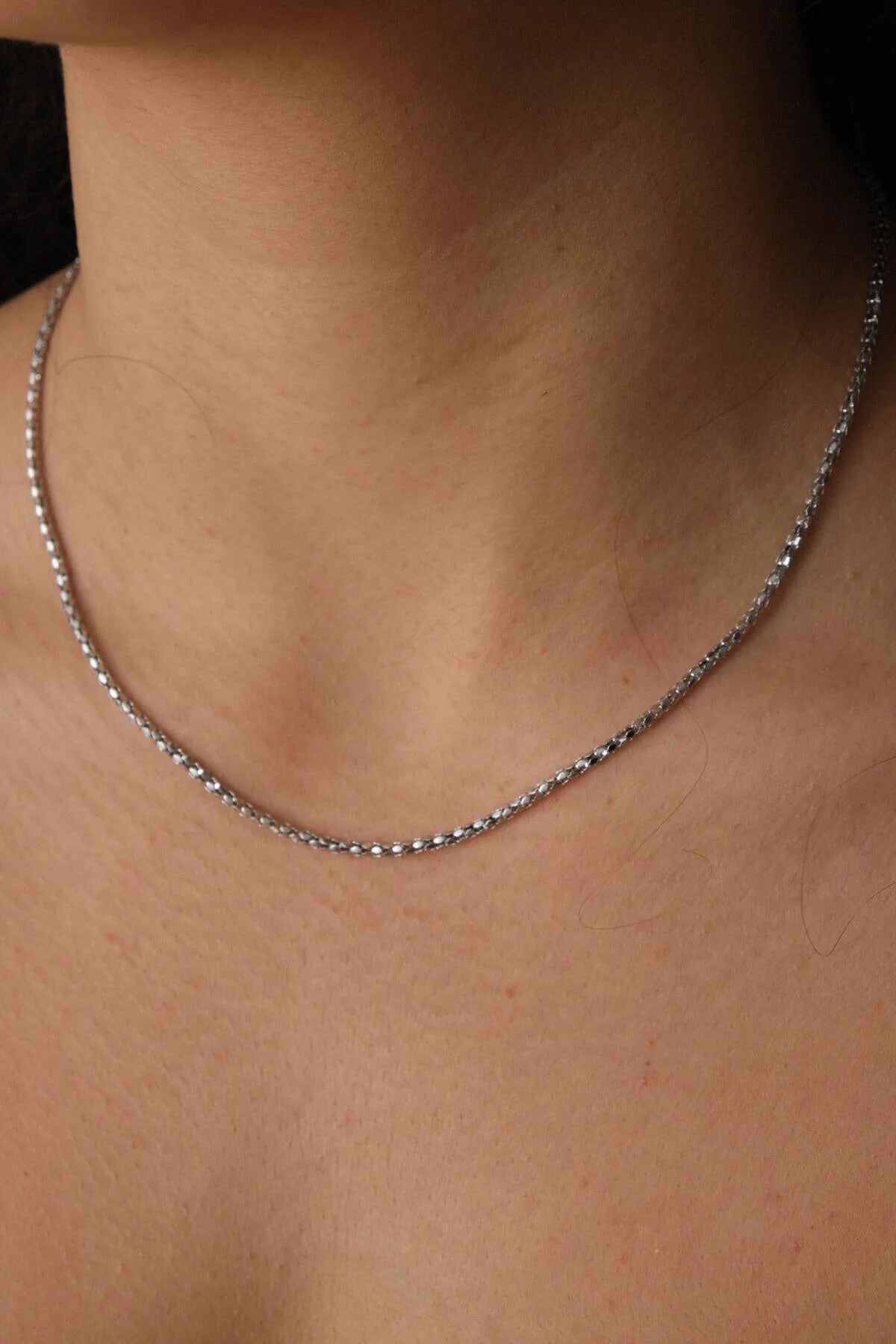 Çelik Pullu Halat Zincir Kolye Unisex Kararmaz 2mm Minimal Günlük Kullanıma Uygun