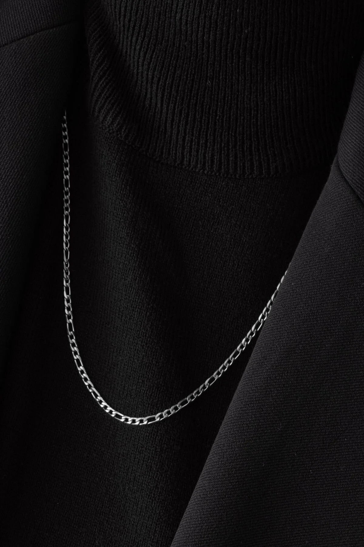 Çelik İnce Figaro Zincir Kolye Kararmaz 3mm Unisex