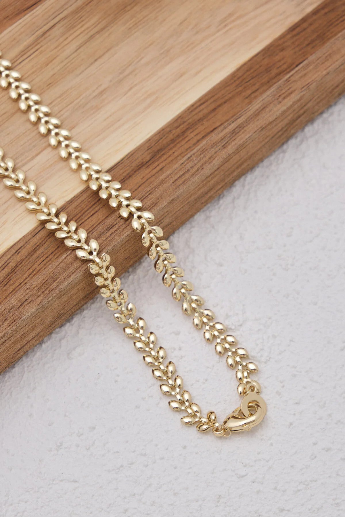 VIP Altın Kaplama Başak Kolye Balık Sırtı Model Kararmaz 5mm