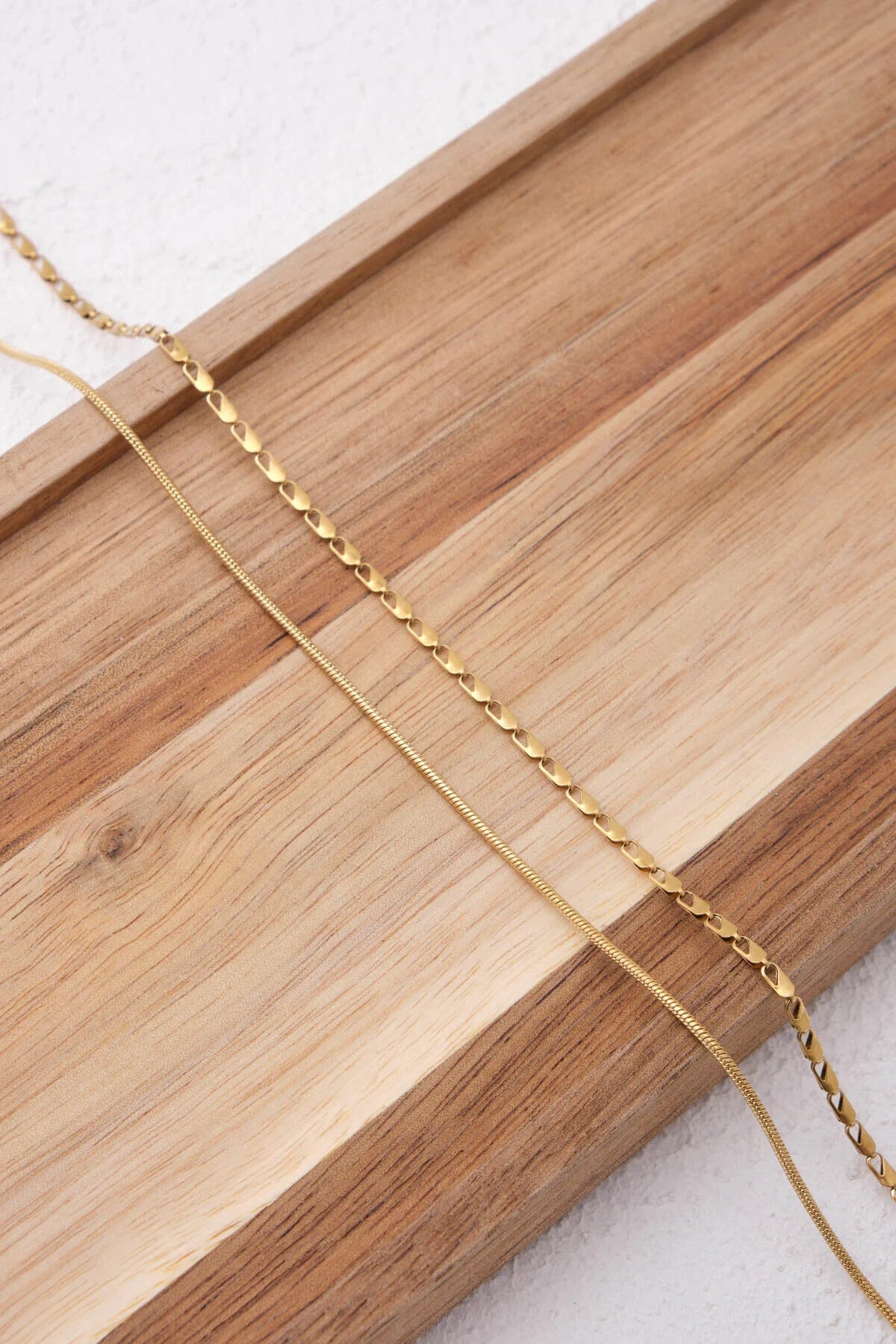 Çelik 2'li Kombin Halat İtalyan Ve Papağan Zincir Kolye Minimal Kararmaz