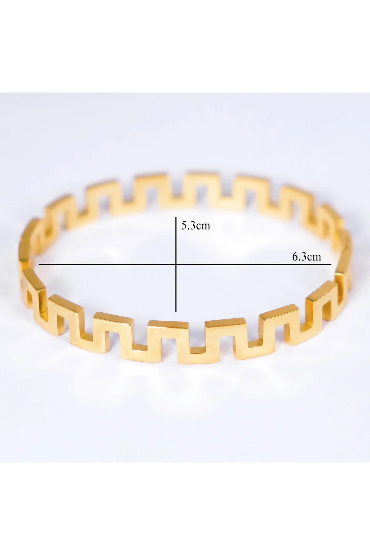 Çelik Zigzag Kelepçe Bileklik Kararmaz