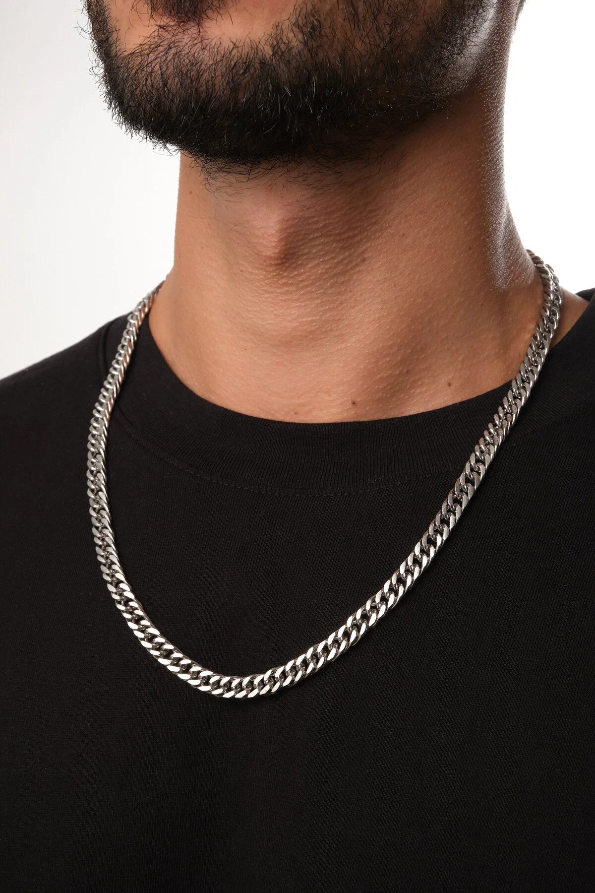 Çelik Almak Gurmet Erkek Zincir Kolye 6mm Kararmaz