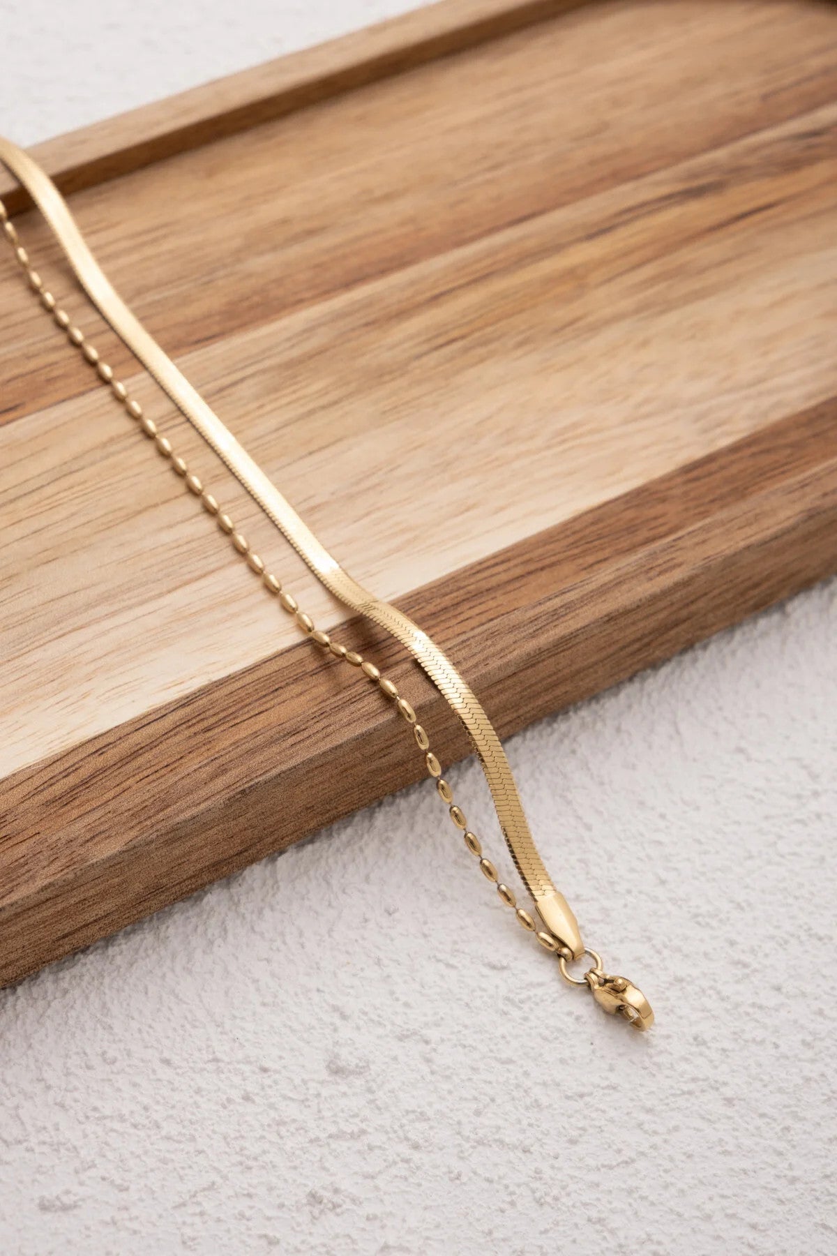 Çelik İtalyan Zincirli 2li Bileklik Kararmaz 17+6cm 3mm & 1mm Günlük Kullanıma Uygun