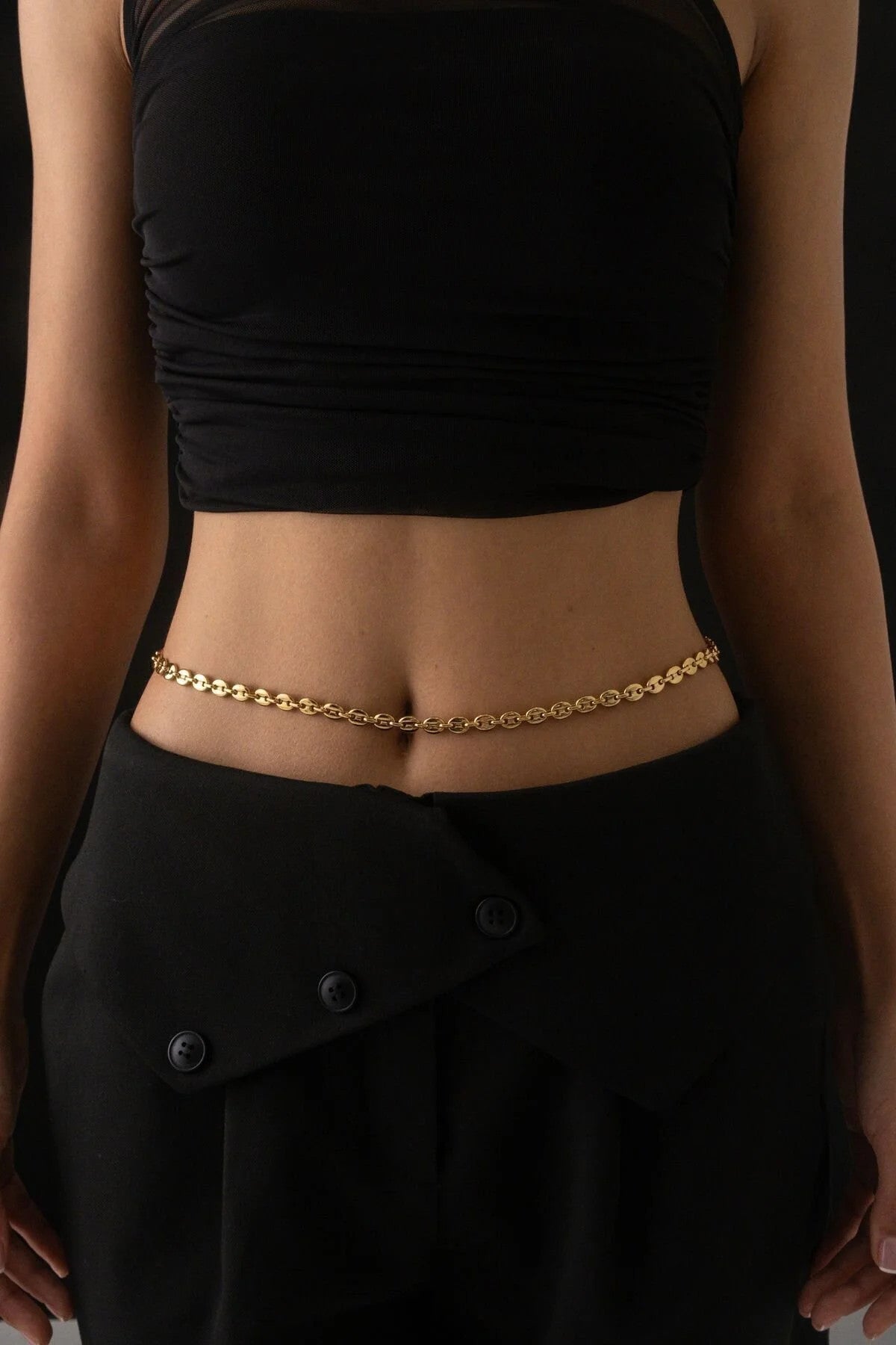 Çelik Kahve Çekirdeği Bel Zinciri Günlük Kullanıma Uygun Kararmaz Gemici Model 60-75cm 5mm