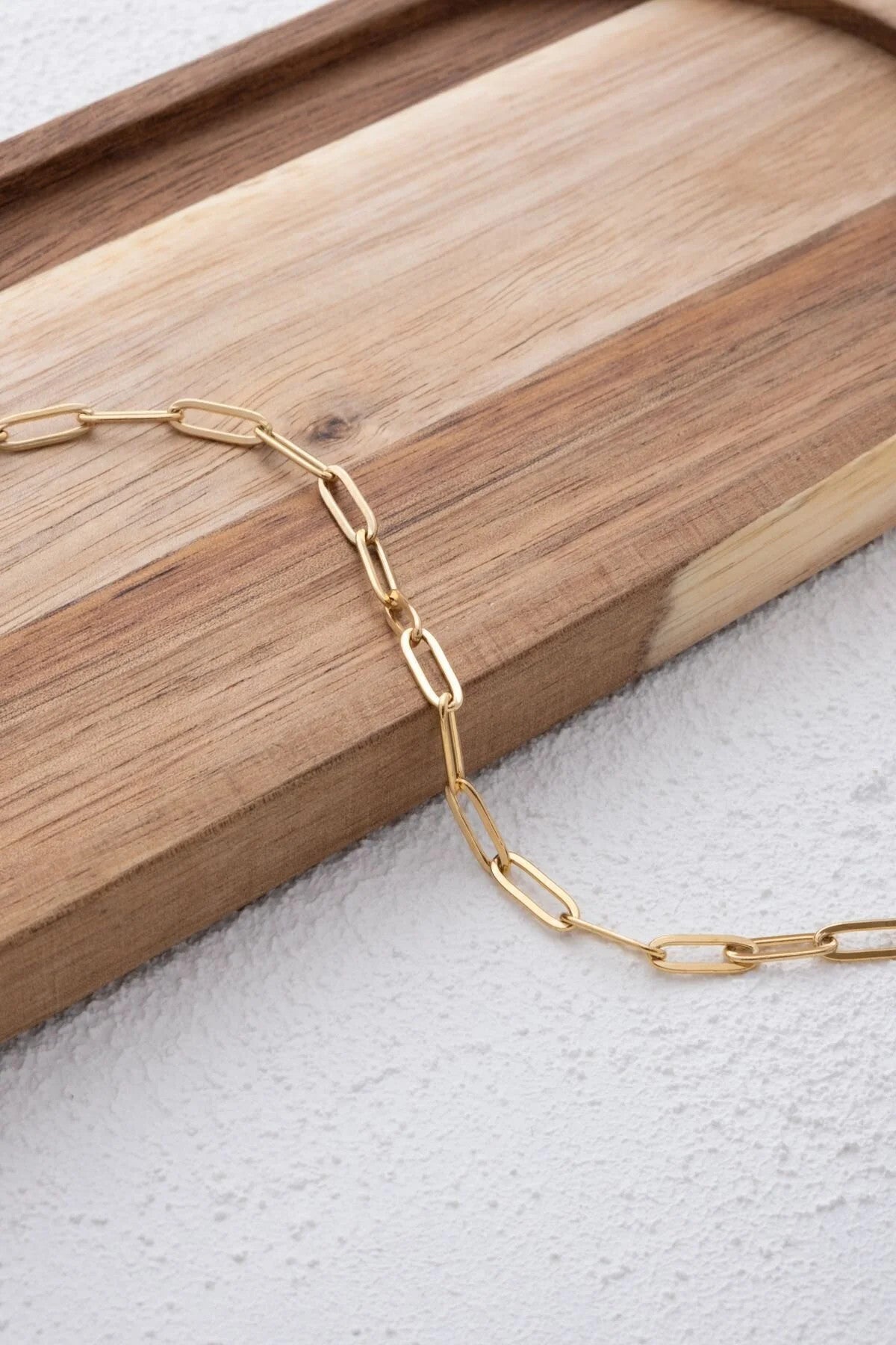 Çelik Ataç Zincir Bileklik Oval Halka 4mm 17cm+4cm&21cm Günlük Kullanıma Uygun Kablo Zincir Bileklik