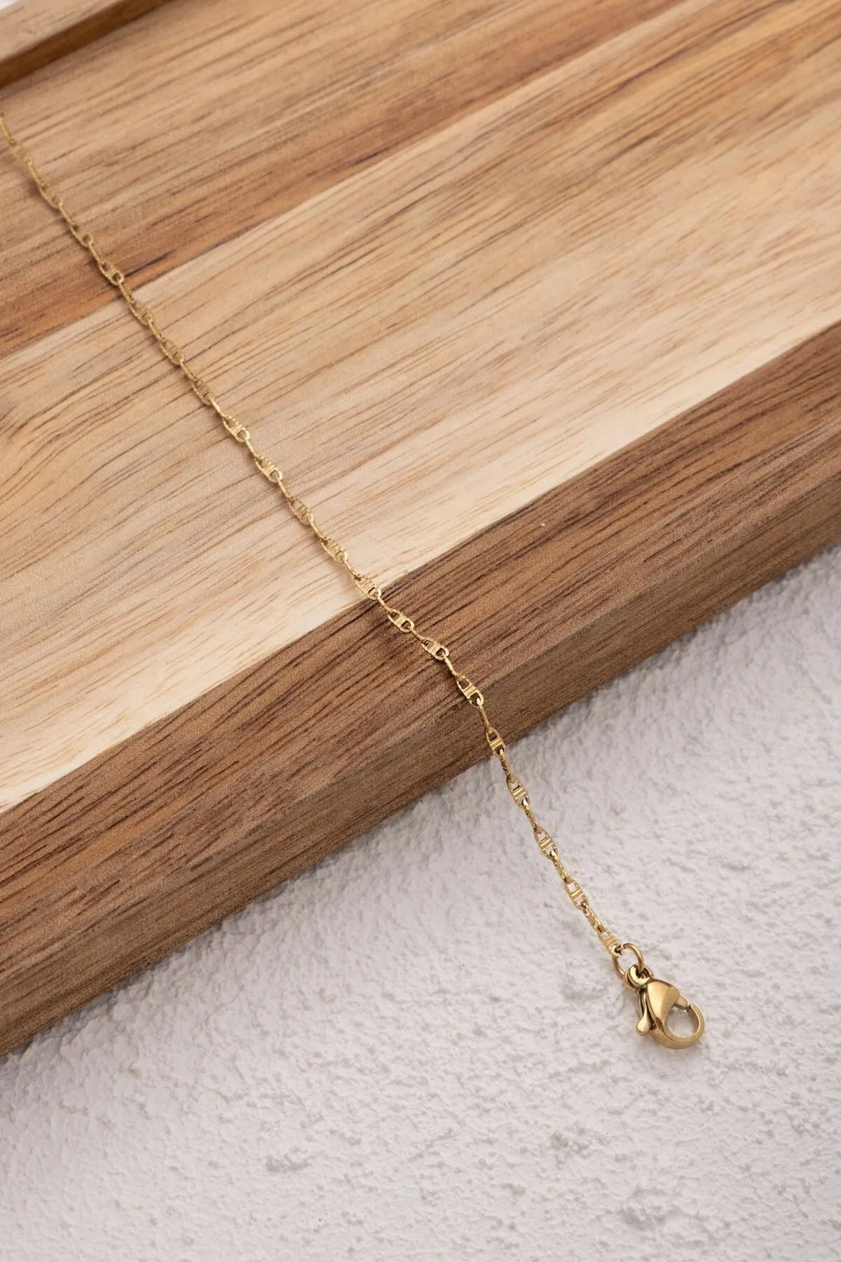 Çelik Dokulu Fermuar Model Zincir Bileklik Dudak Zinciri 1mm 17+4cm-21cm Kararmaz