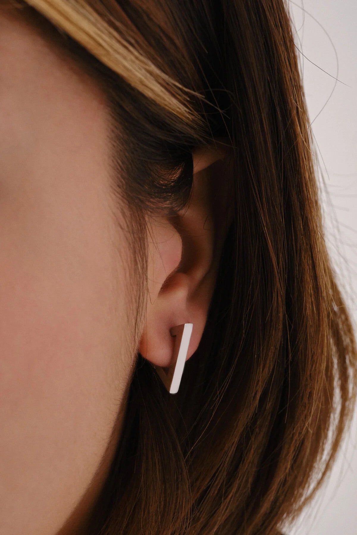 Çelik Üçgen Küpe Kararmaz 2cm Günlük Kullanıma Uygun Plaka