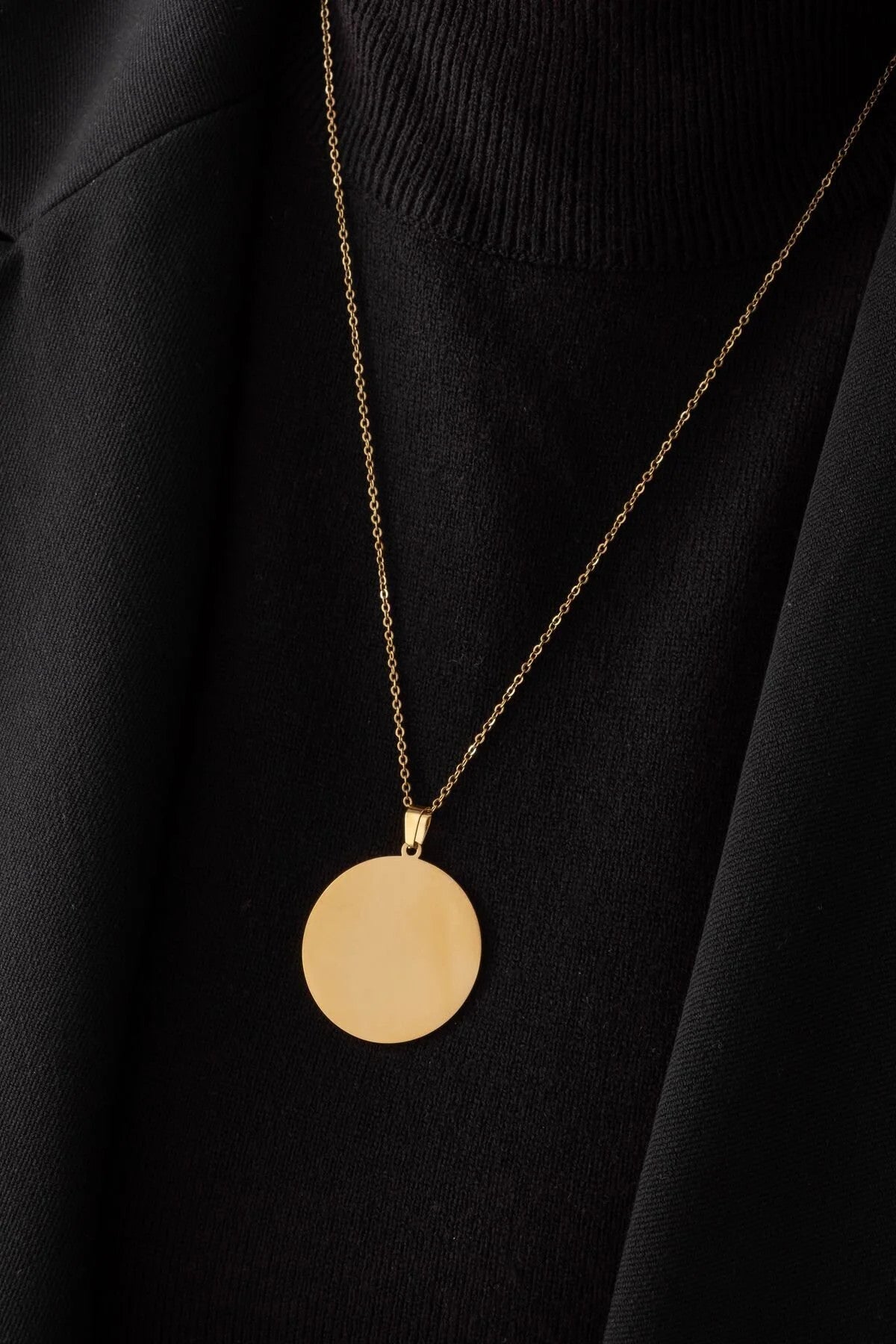 Çelik Çember Kolye Kararmaz Yuvarlak Künye