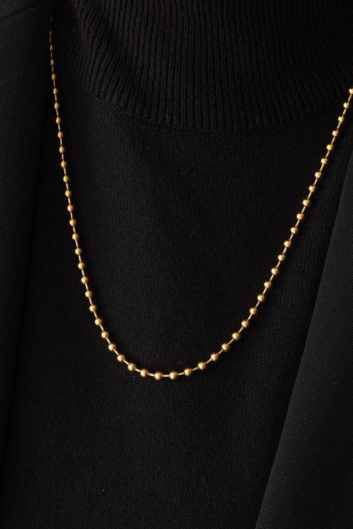 Çelik Top Dorika Zincir Kolye Top Boncuk Zincir 3mm Kombinlik