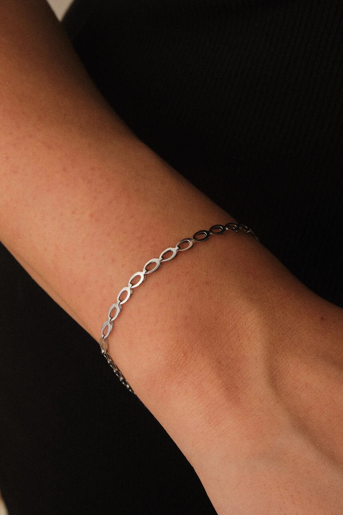 Çelik Arpa Bileklik Buğday Zincir Bileklik 3mm Kararmaz 17cm+4cm&21cm