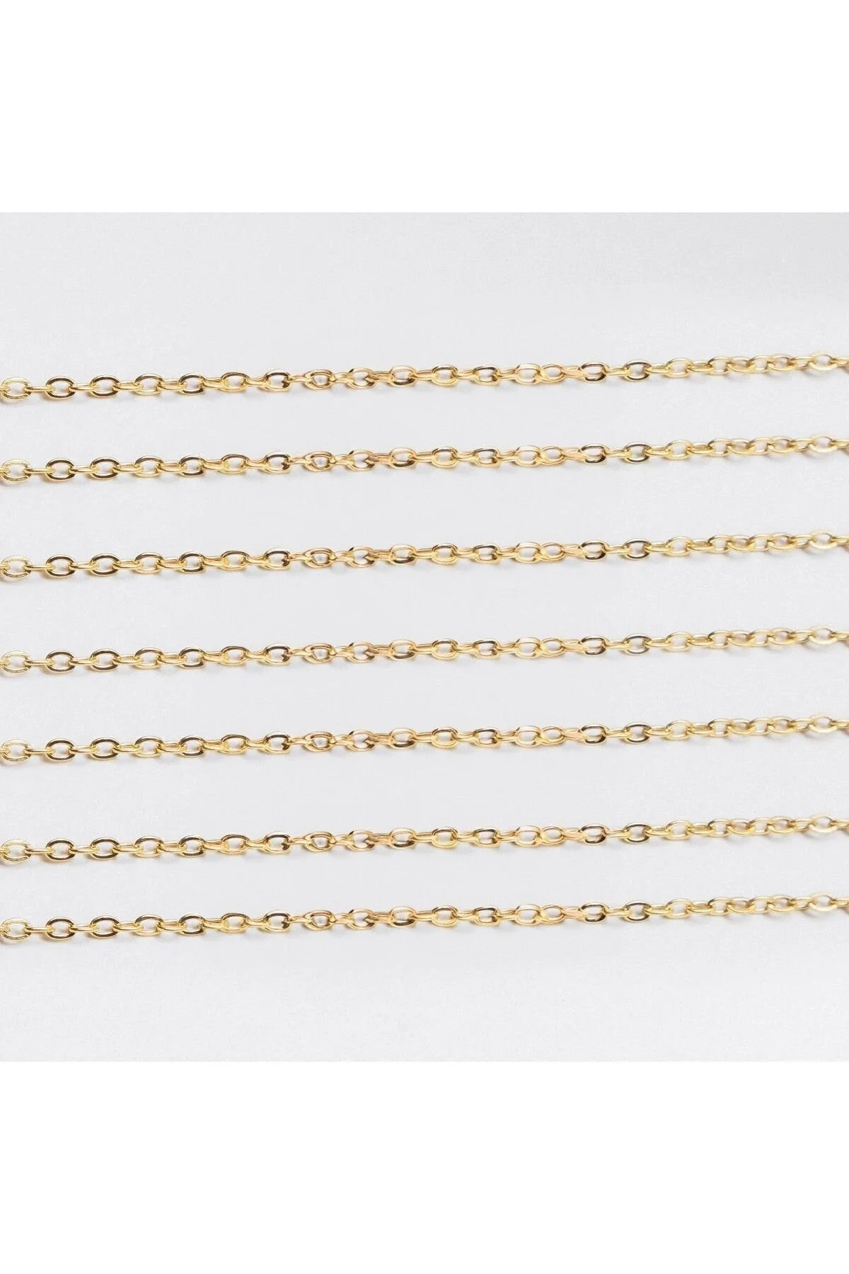 Çelik Forse Klasik Zincir Kolye Kararmaz 1mm Kişiselleştirilebilir Ölçüler Altın, Gümüş, Rose