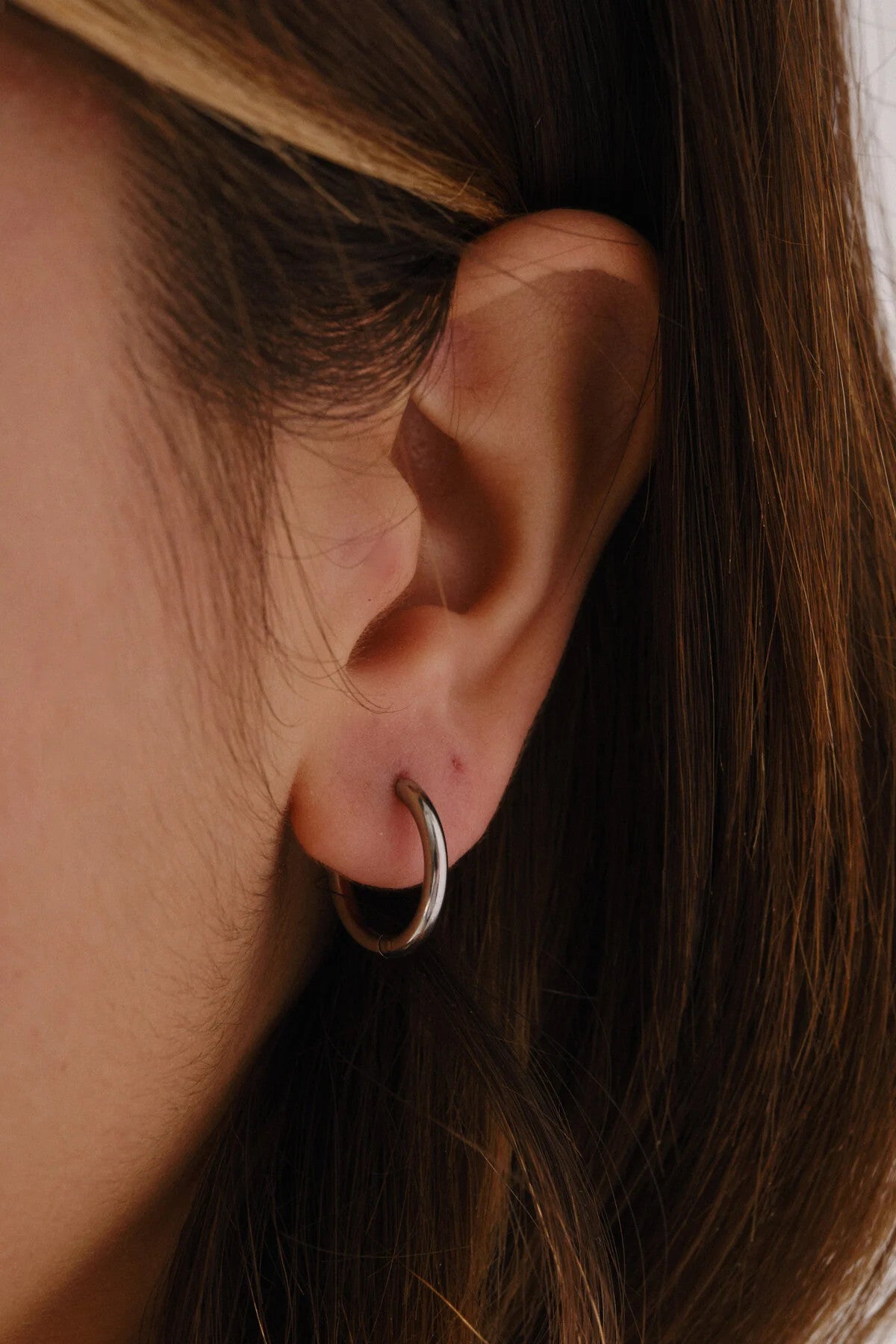 Çelik Halka Küpe Kararmaz Çap 1.8cm Günlük Kullanıma Uygun Boru Küpe