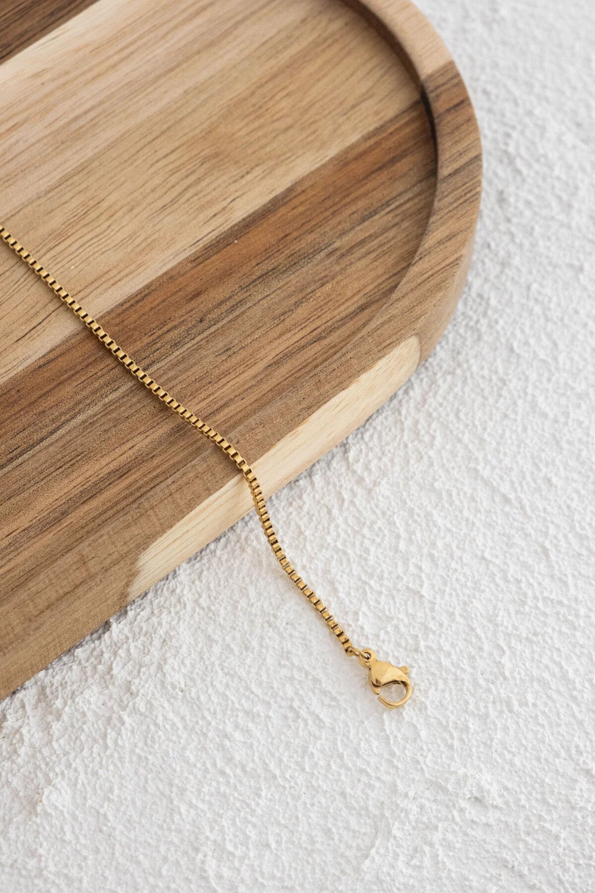 Çelik Kutu Kare Zincir Bileklik İnce Box Küba Zincir 1mm Zarif Minimal 17cm+4cm&21cm