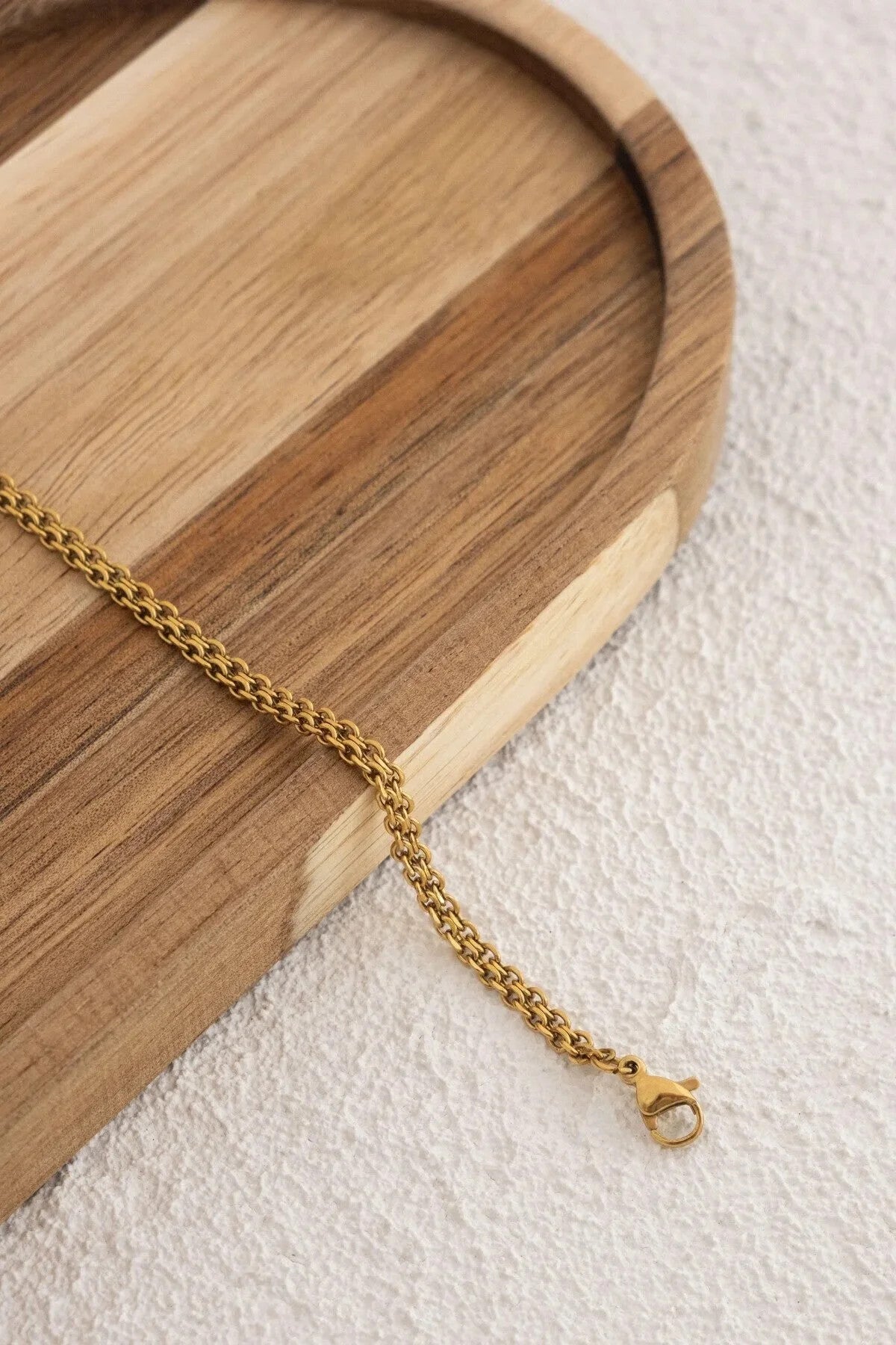 Çelik Örme Erkek Zincir Bileklik Forse Zincir Bileklik 3mm Kararmaz 20cm