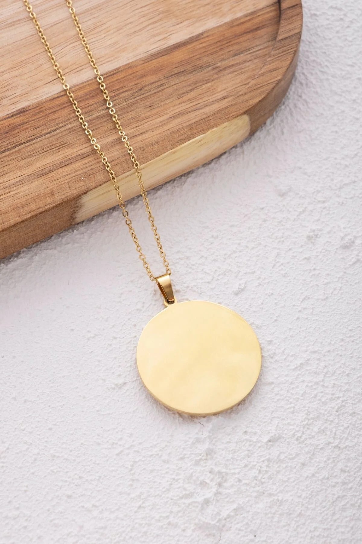 Çelik Çember Kolye Kararmaz Yuvarlak Künye