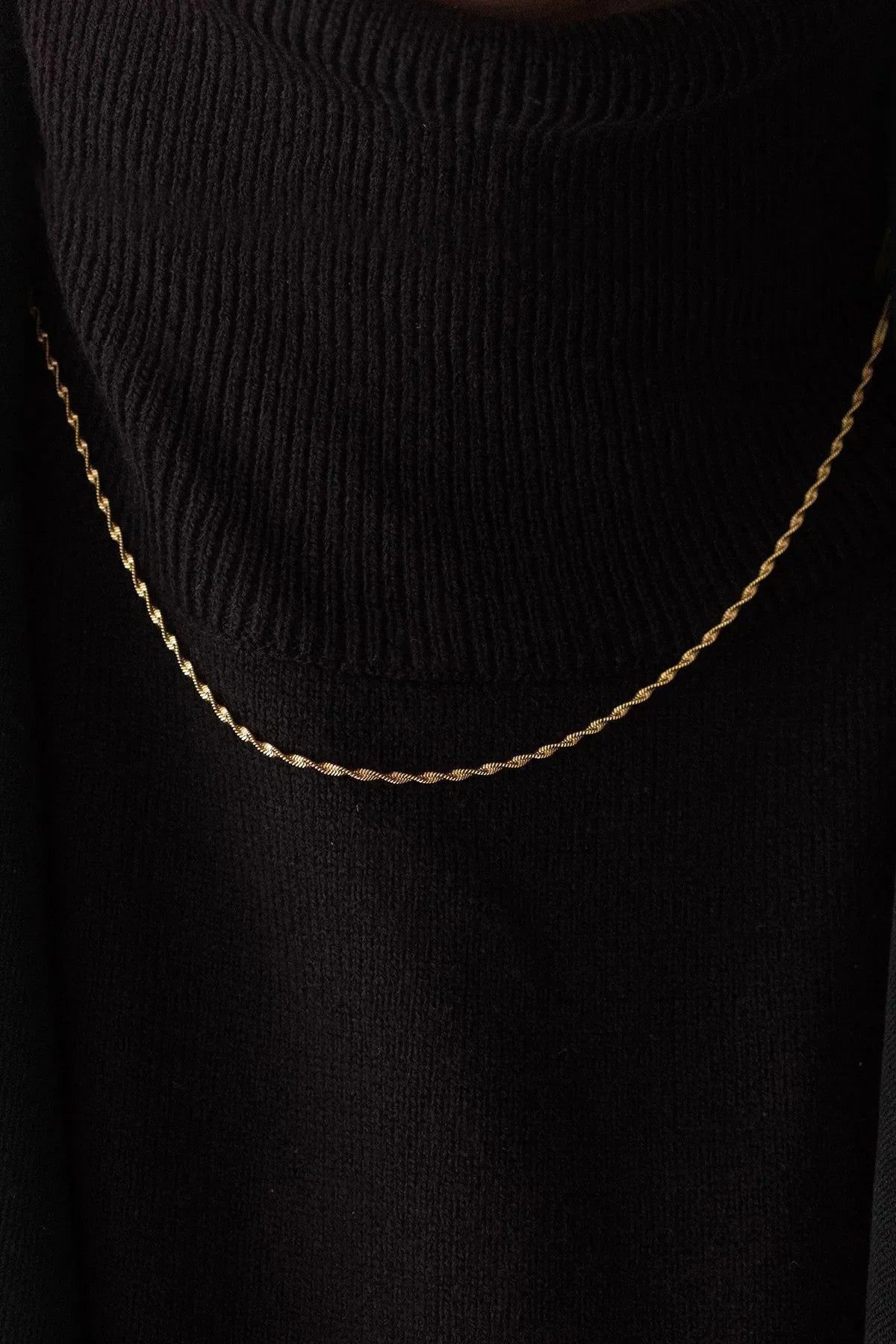 Çelik Ince Singapur Zincir Kolye Ince Burgu Zincir 1mm Zarif Minimal 45cm&60cm