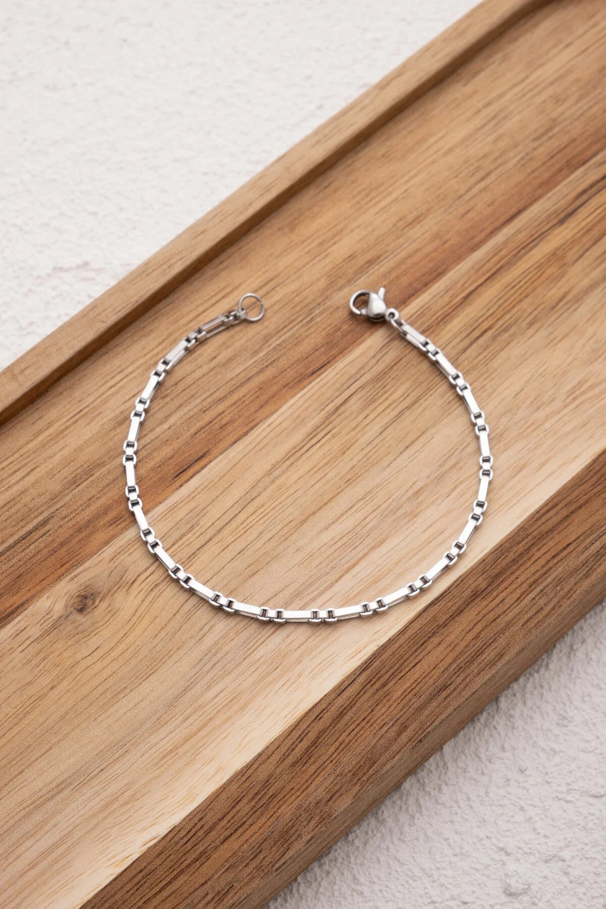 Çelik Dikdörtgen Kare Halhal Günlük Kullanıma Uygun Kutu Dikdörtgen Halhal 2mm 22cm+4cm