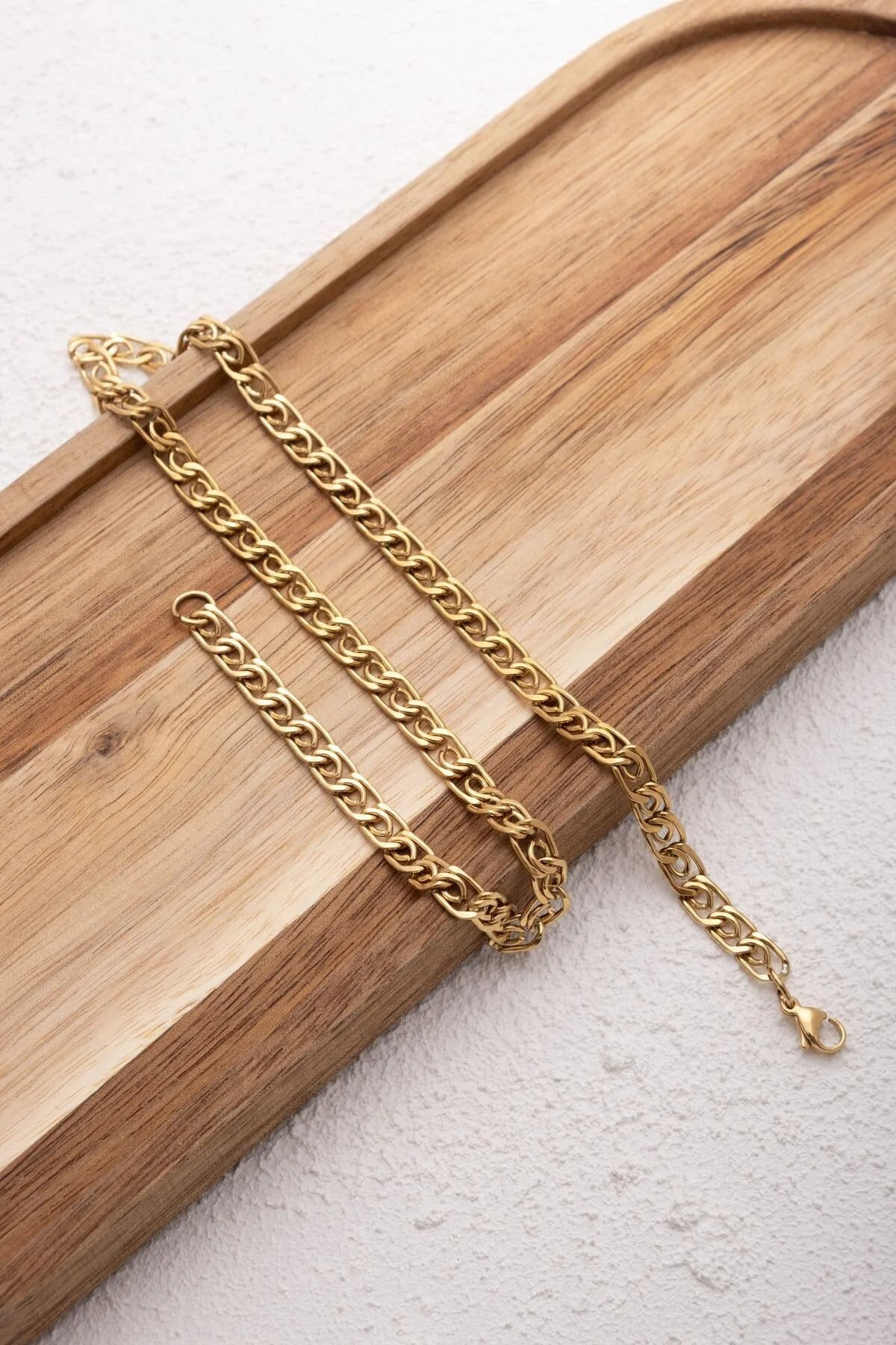 Çelik Kalın Salyangoz Zincir Kolye Minimal Ataç Model Kararmaz 6mm Günlük Kullanıma Uygun