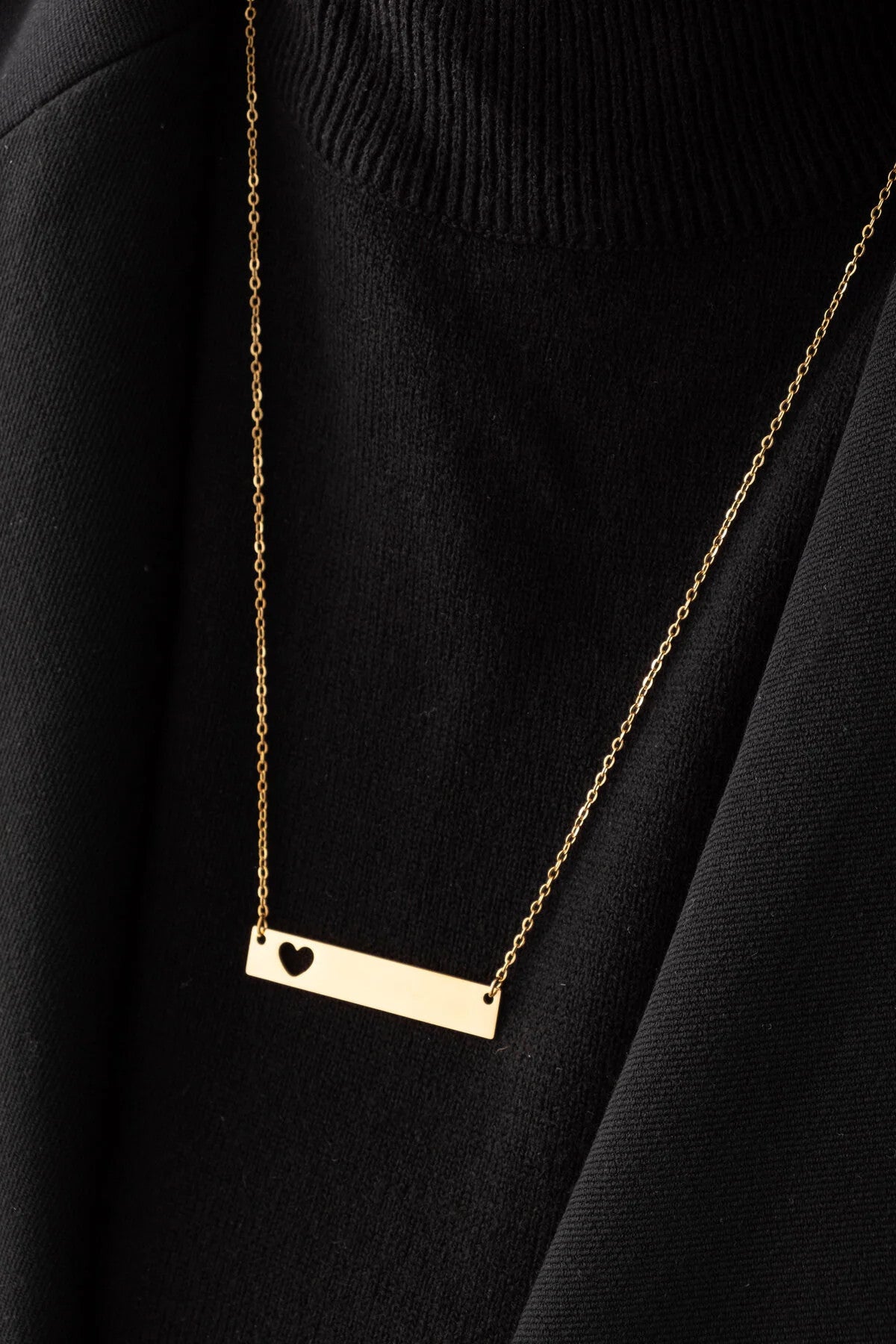 Çelik Kalpli Künye Kolye Kararmaz