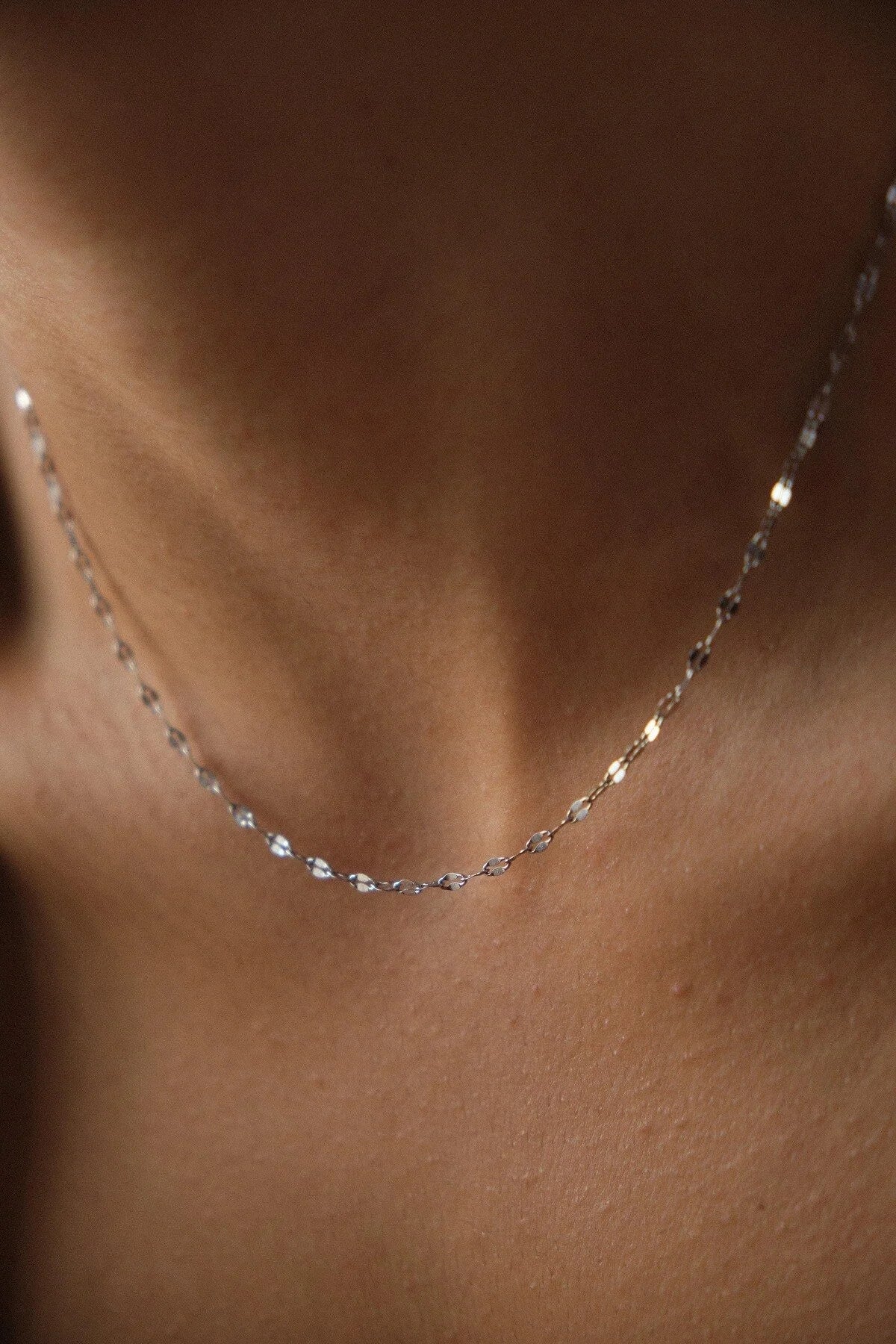 Çelik Dudak Zincir Kolye Ince Singapur Sarma Burgu Aynalı Kolye 2mm Zarif Minimal