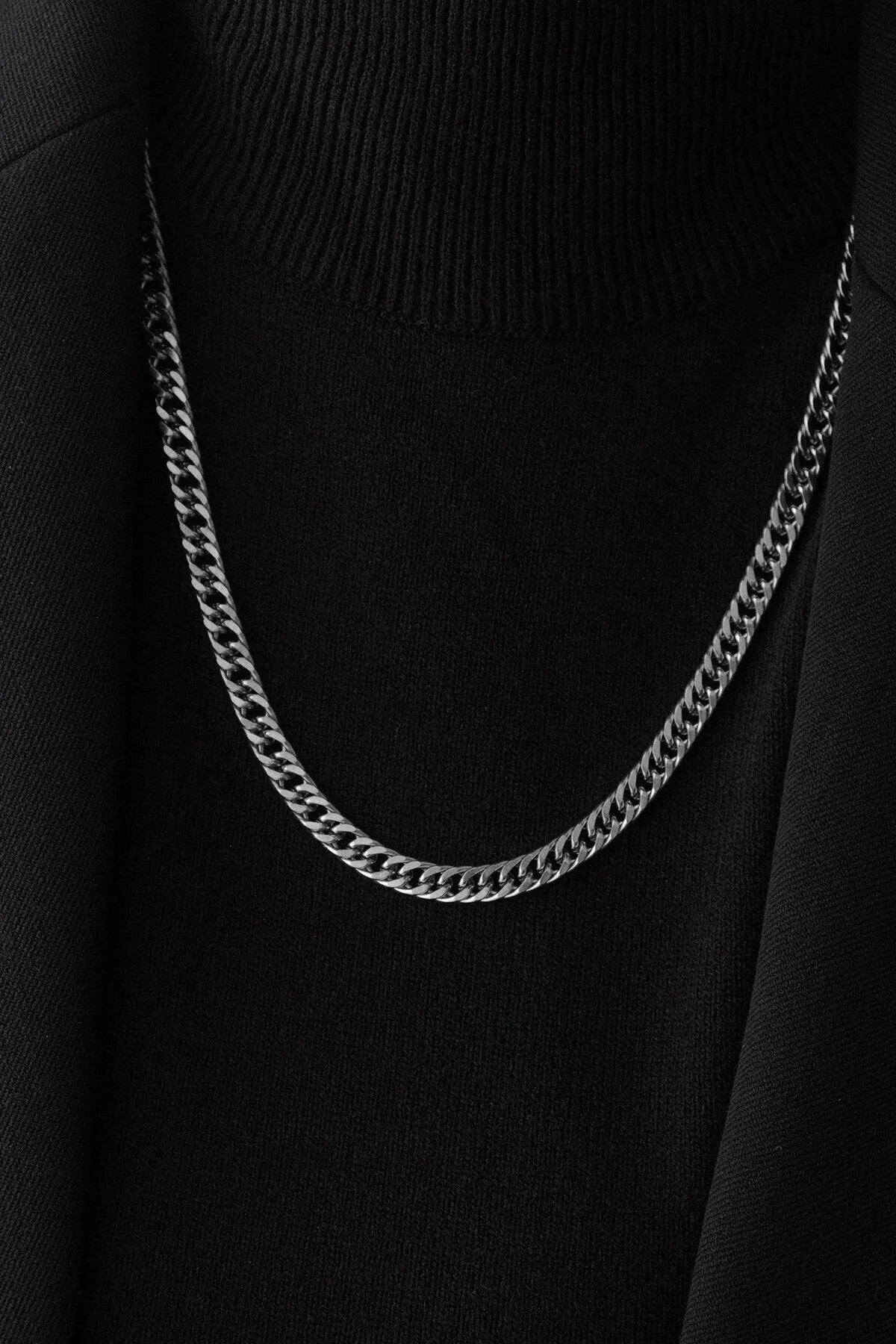 Çelik Almak Gurmet Zincir Kolye Miami Büyük Küba Kolye 6mm Kararmaz