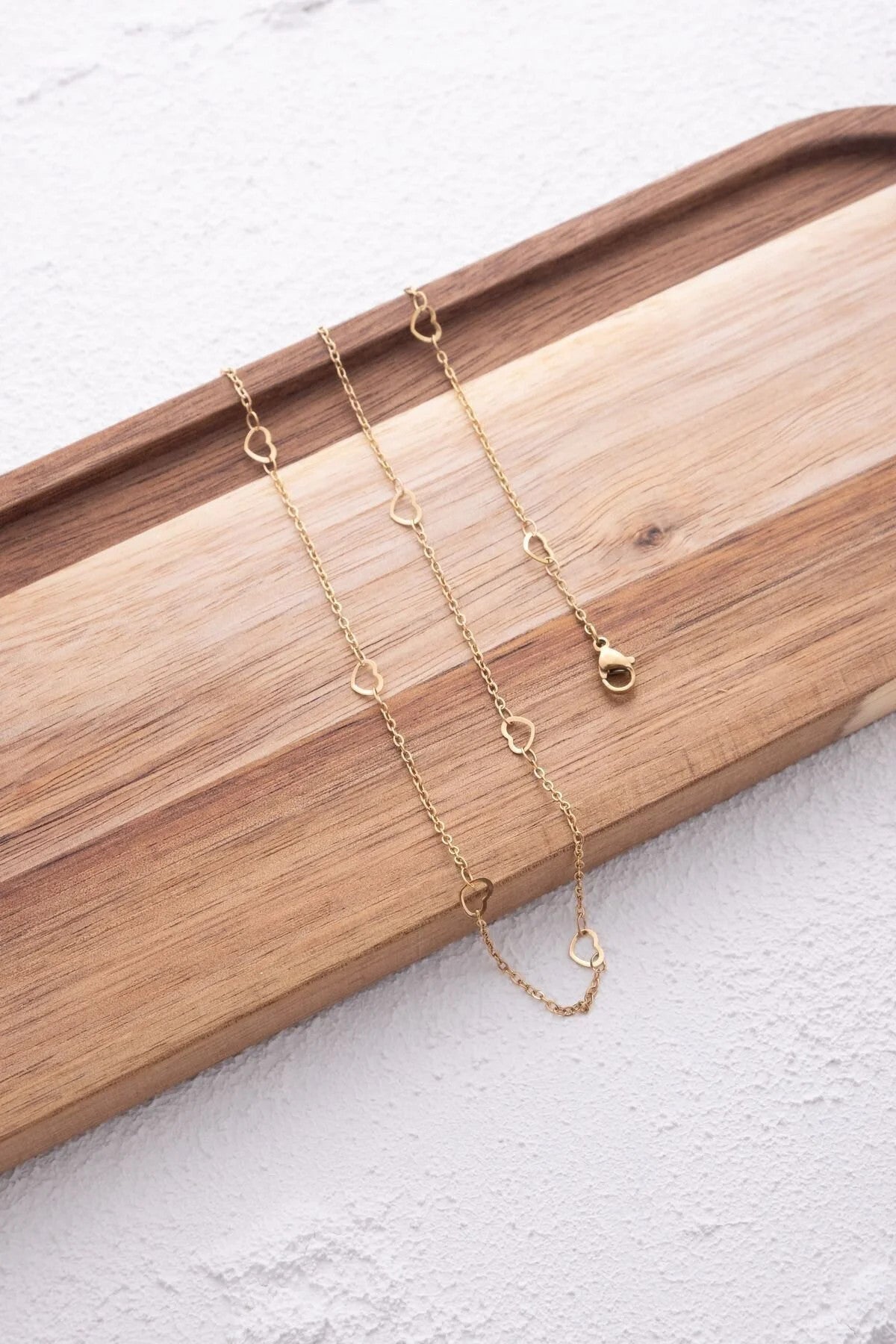 Çelik Kalpli Ince Klasik Zincir Kolye Ince Forse Kalp Zincir 1mm Zarif Minimal