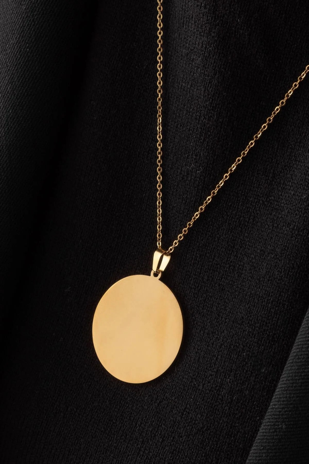 Çelik Çember Kolye Kararmaz Yuvarlak Künye