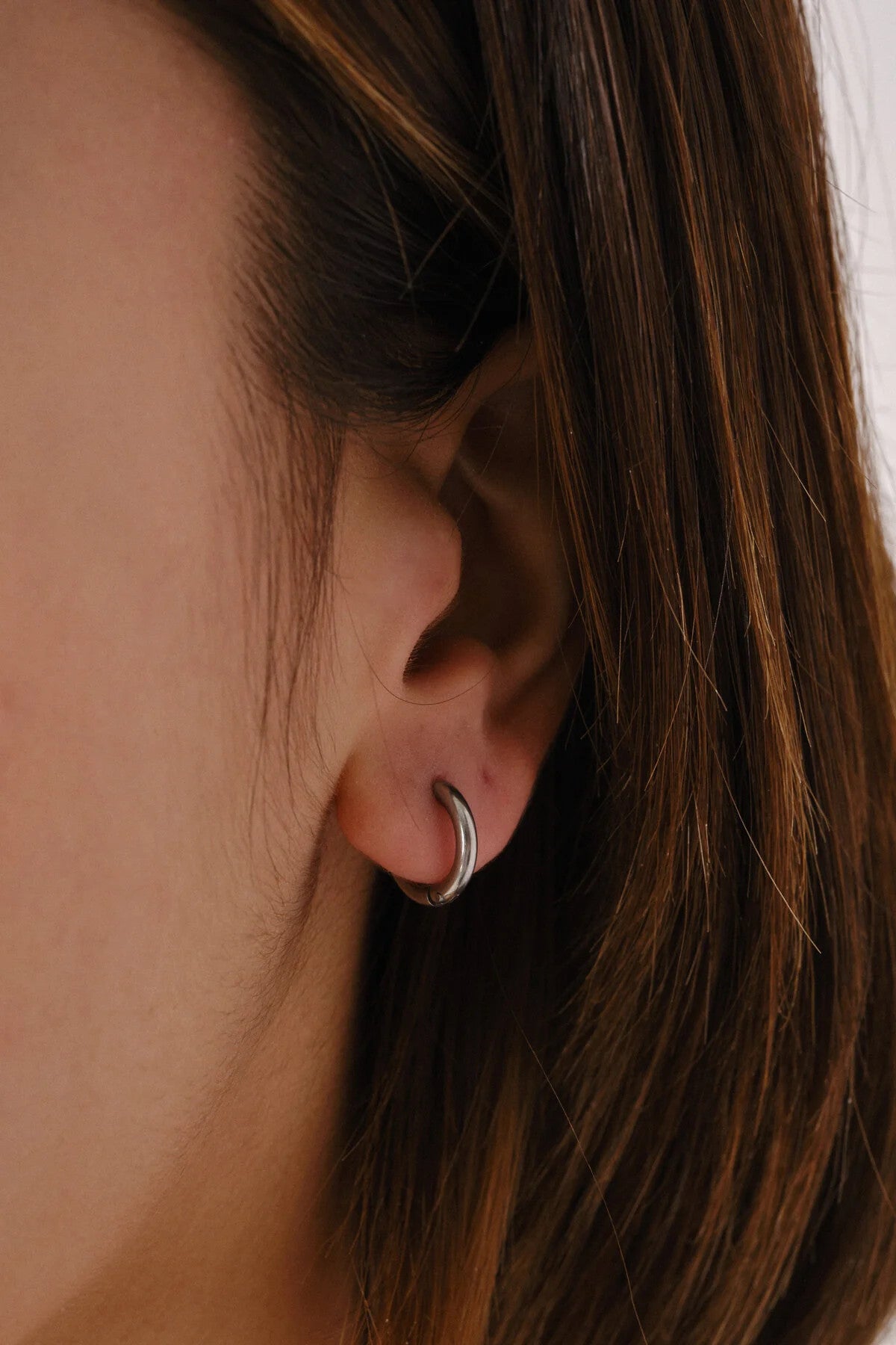 Çelik Halka Küpe Kararmaz Çap 1.2cm Günlük Kullanıma Uygun Boru Küpe