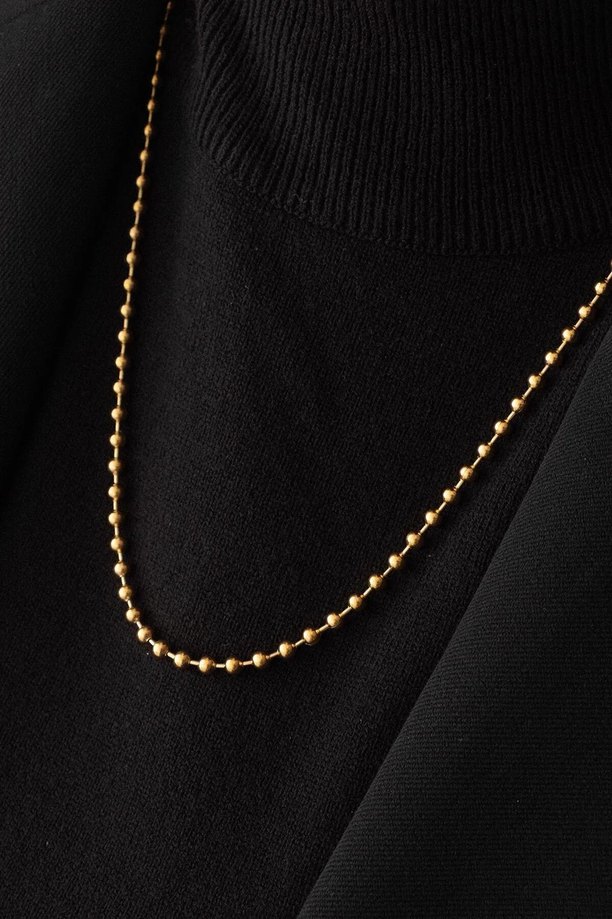 Çelik Top Dorika Zincir Kolye Top Boncuk Zincir 3mm Kombinlik