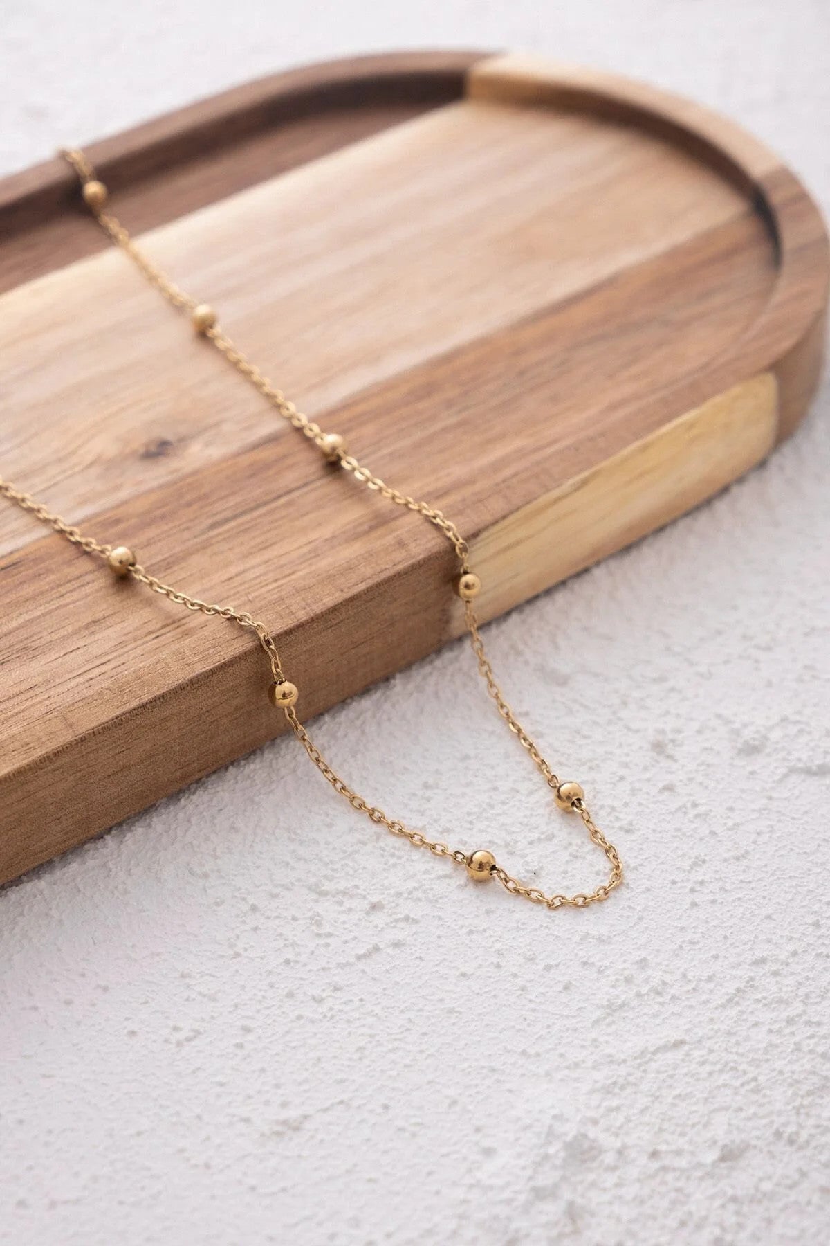 Çelik Toplu Ince Dorika Zincir Kolye Ince Forse Zincir 1mm Zarif Minimal