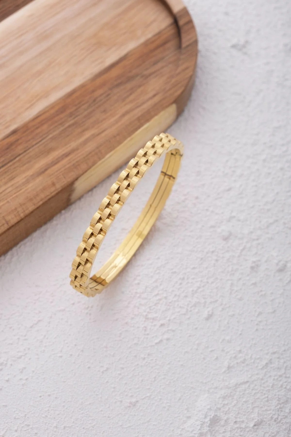 Çelik Saat Kordon Kelepçe Bileklik Kararmaz Gümüş 18cm