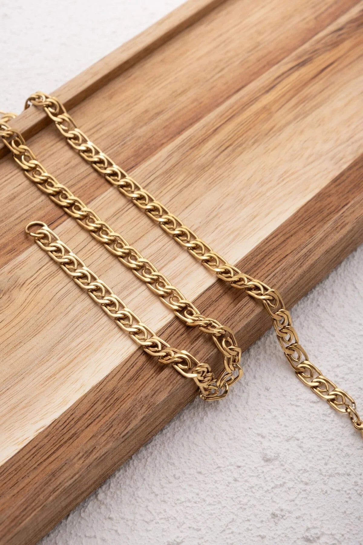 Çelik Kalın Salyangoz Zincir Kolye Minimal Ataç Model Kararmaz 6mm Günlük Kullanıma Uygun