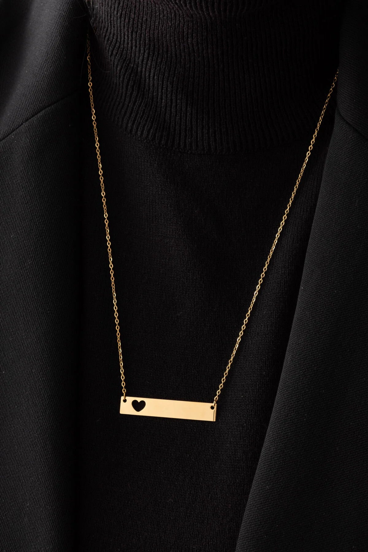 Çelik Kalpli Künye Kolye Kararmaz