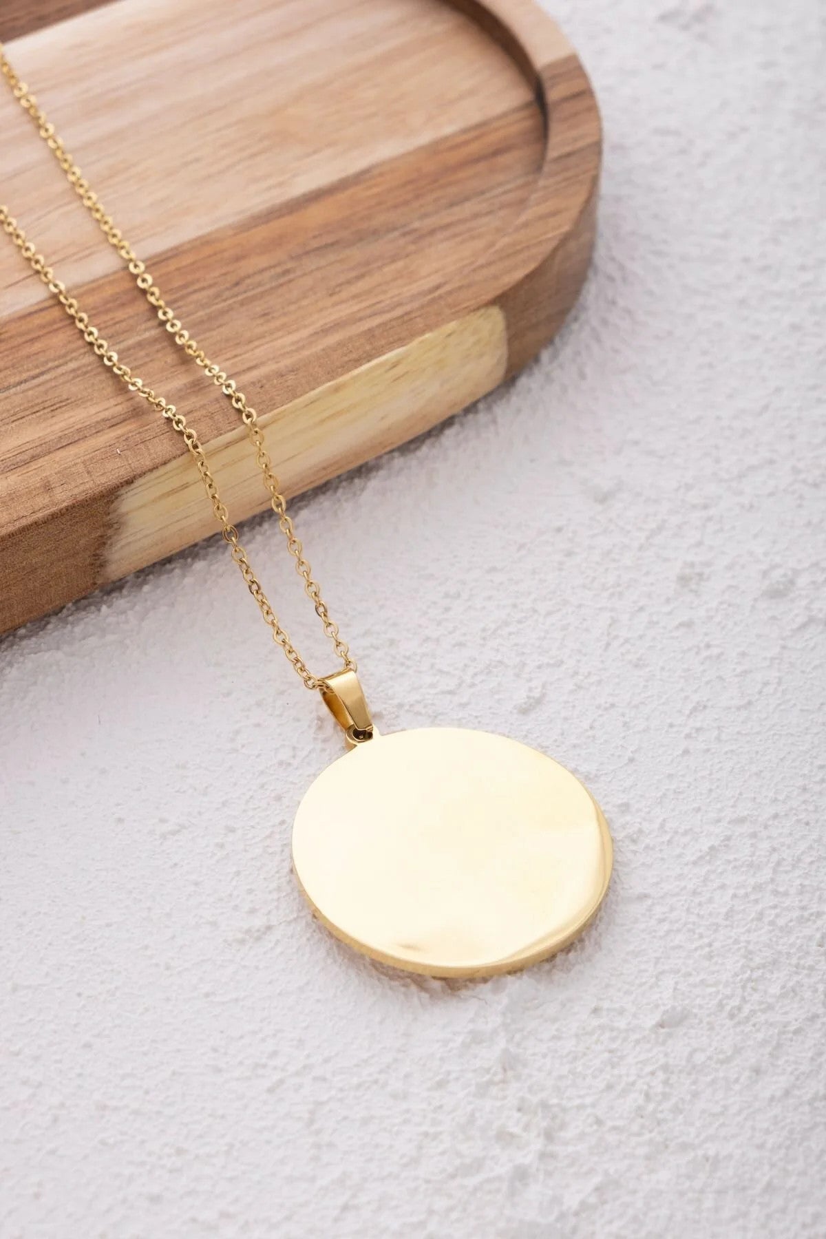 Çelik Çember Kolye Kararmaz Yuvarlak Künye