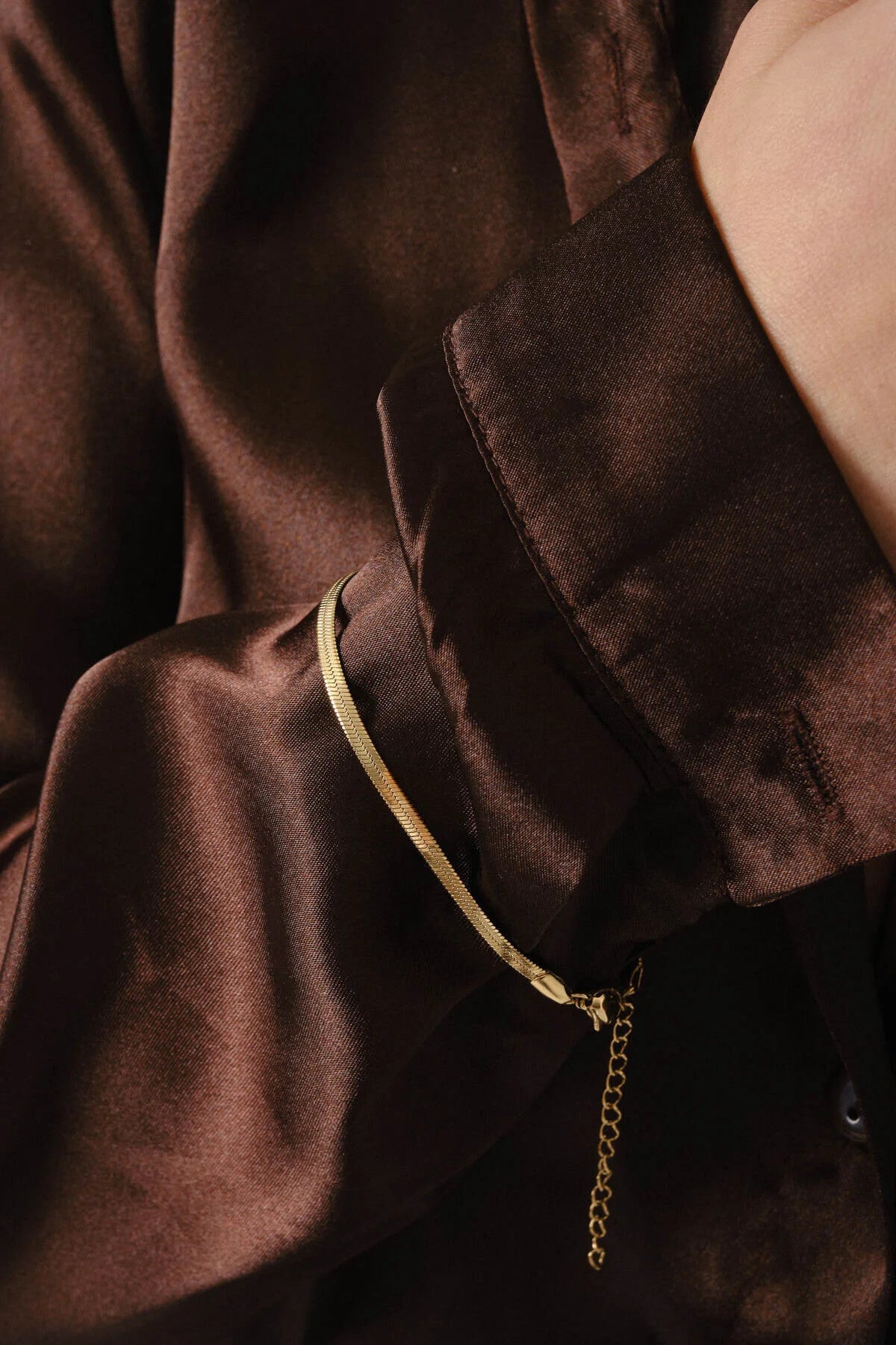 Çelik İtalyan Zinciri Bileklik 18cm+5cm Kararmaz